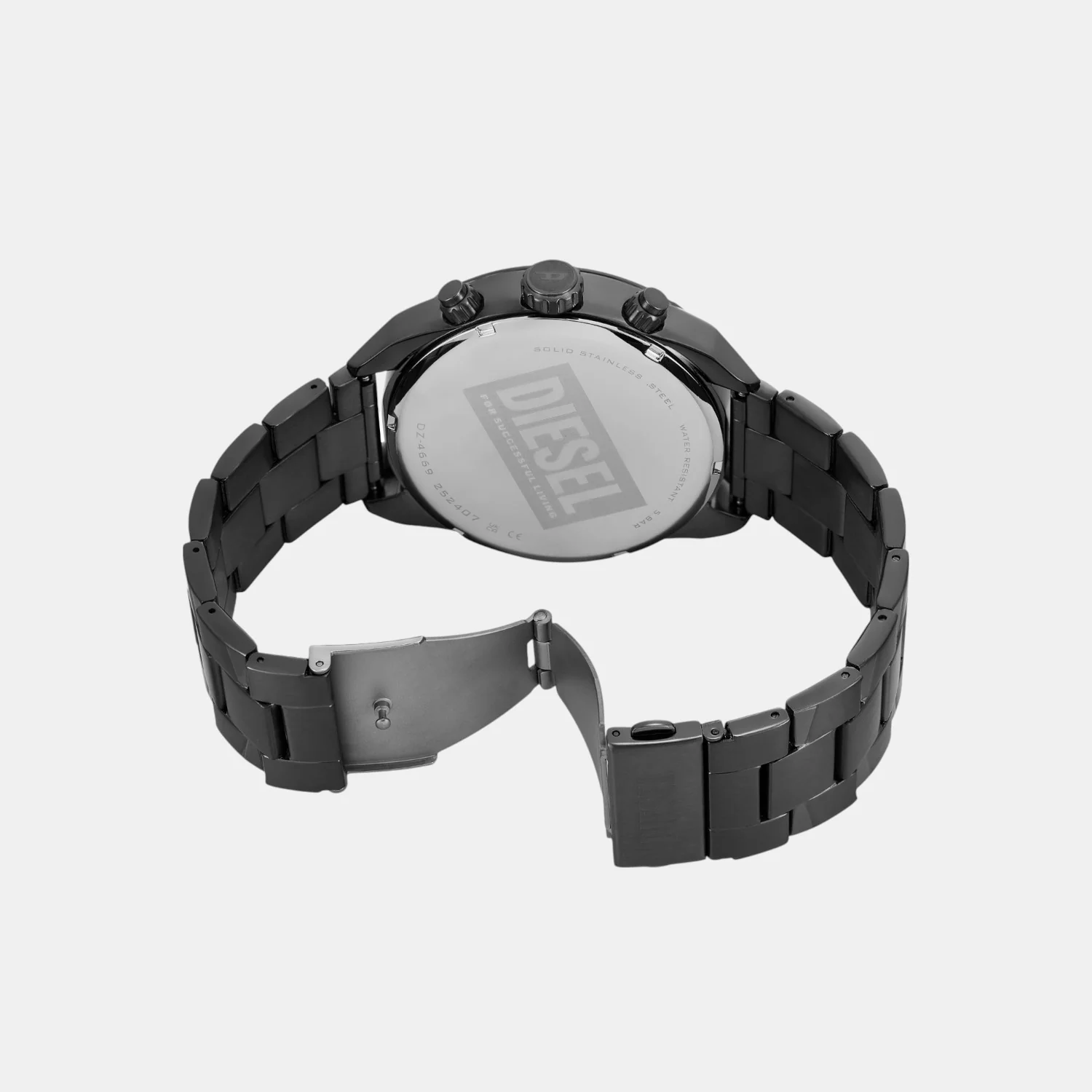 Spiked Men Quartz Grey Dial Chronograph Stainless Steel Watch DZ4669 - Image 7