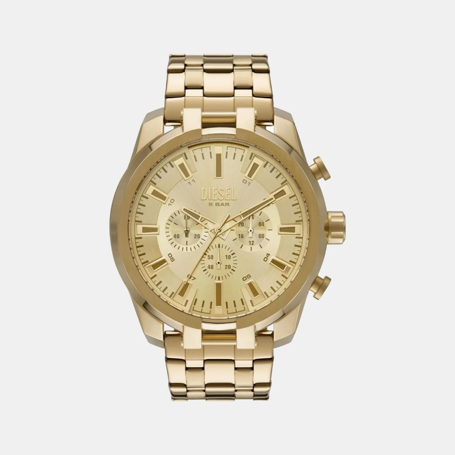 Split Men Quartz Gold Dial Chronograph Stainless Steel Watch DZ4590