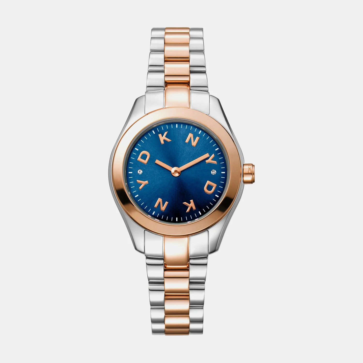 Astoria Logo Women Quartz Blue Dial Analog Stainless Steel Watch DK1L033M0095