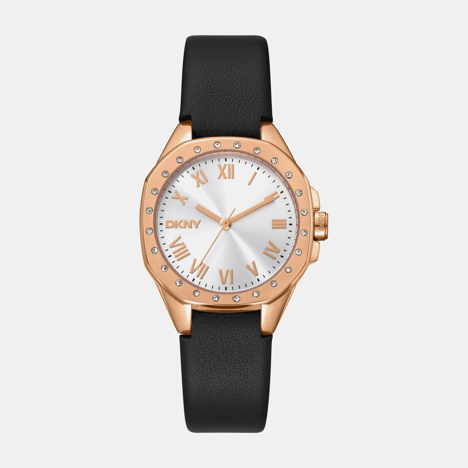 Brooklyn Mini Women Quartz Silver Dial Analog Leather Watch DK1L013L0035