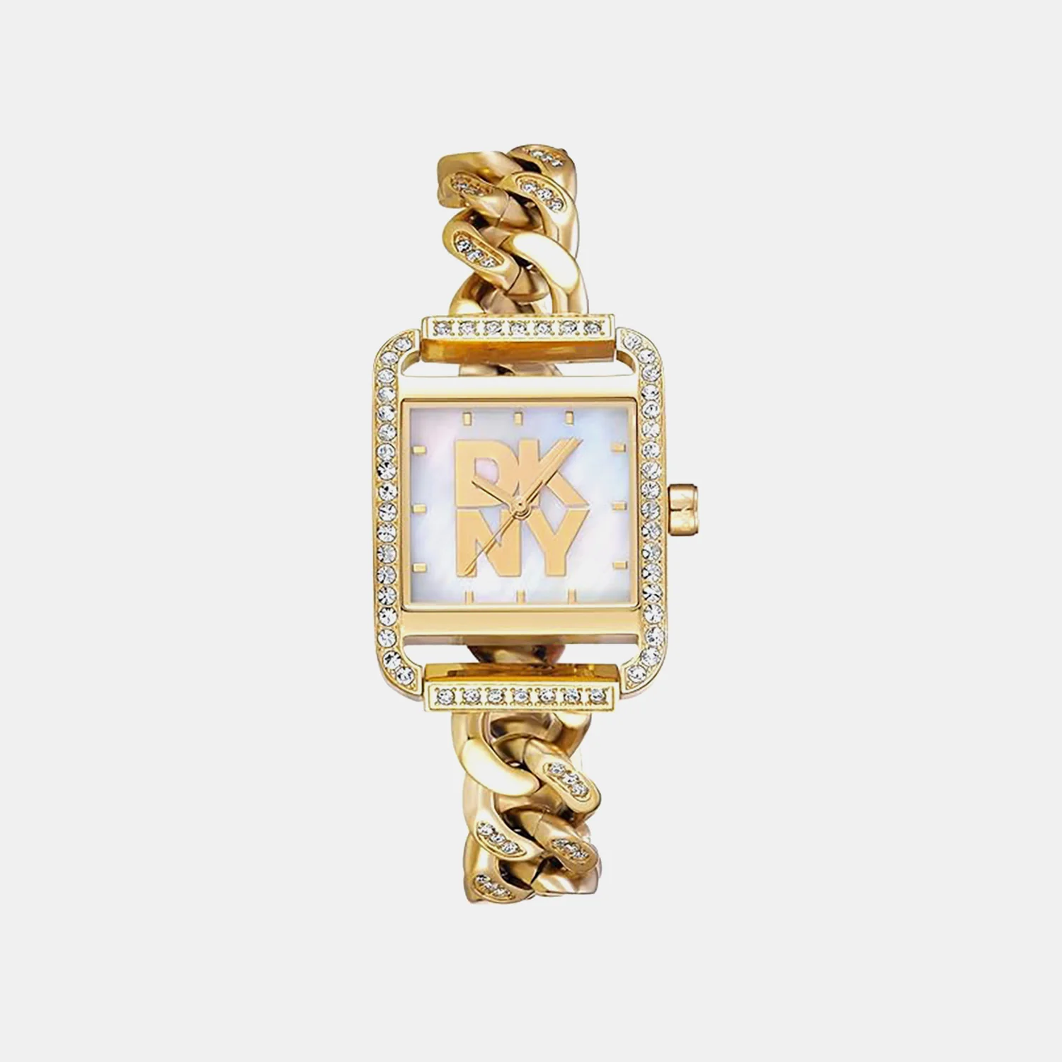 City Glitz Women Quartz White Mother Of Pearl Dial Analog Stainless Steel Watch DK1L080M0025