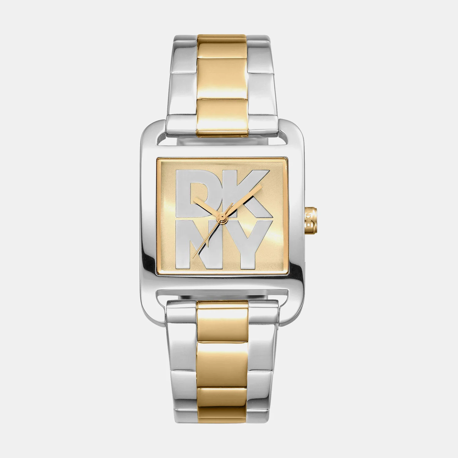 City Maxi Women Quartz Champagne Dial Analog Stainless Steel Watch DK1L001M0075