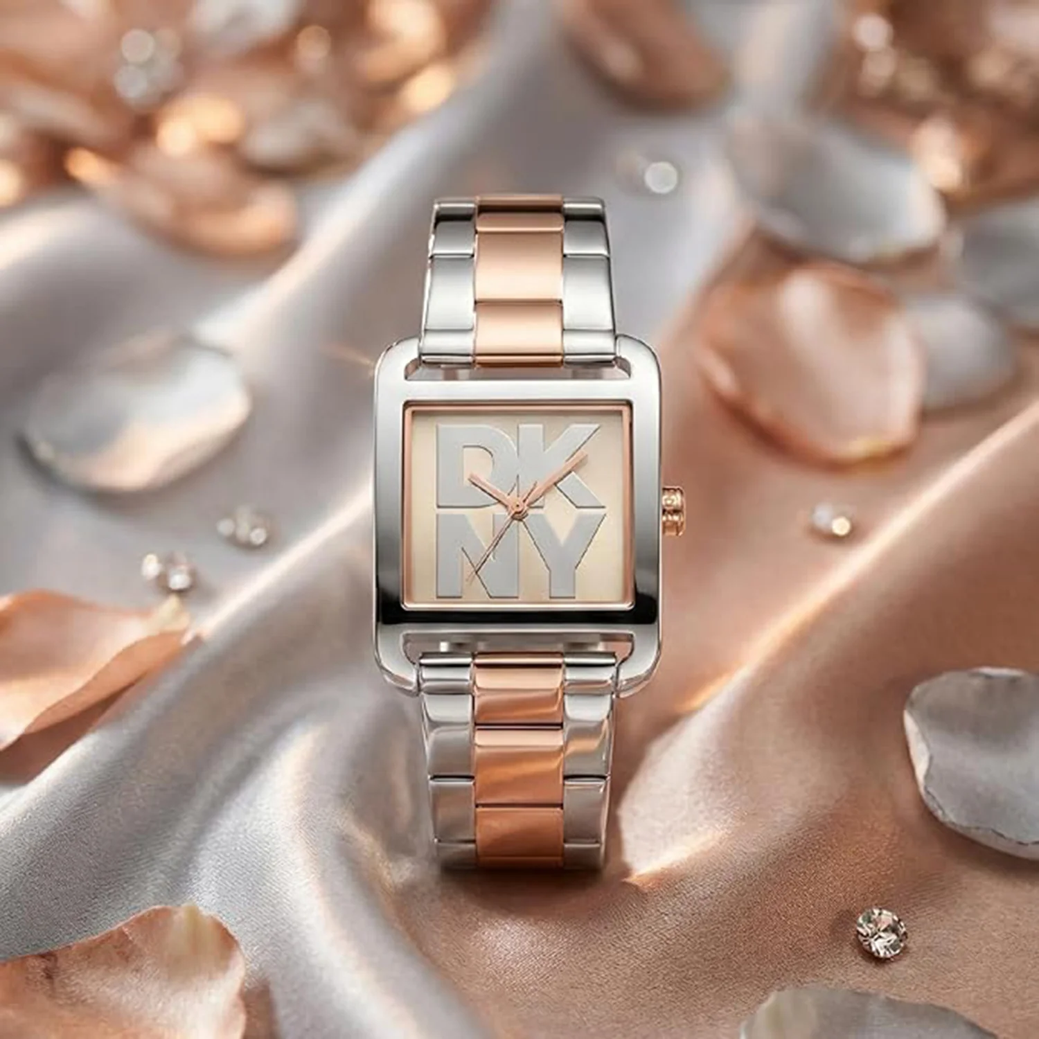 City Maxi Women Quartz Rose Gold Dial Analog Stainless Steel Watch DK1L001M0085 - Image 5