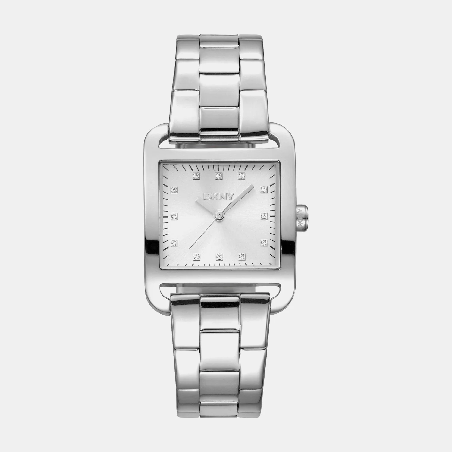 City Midi Women Quartz Silver Dial Analog Stainless Steel Watch DK1L004M0045