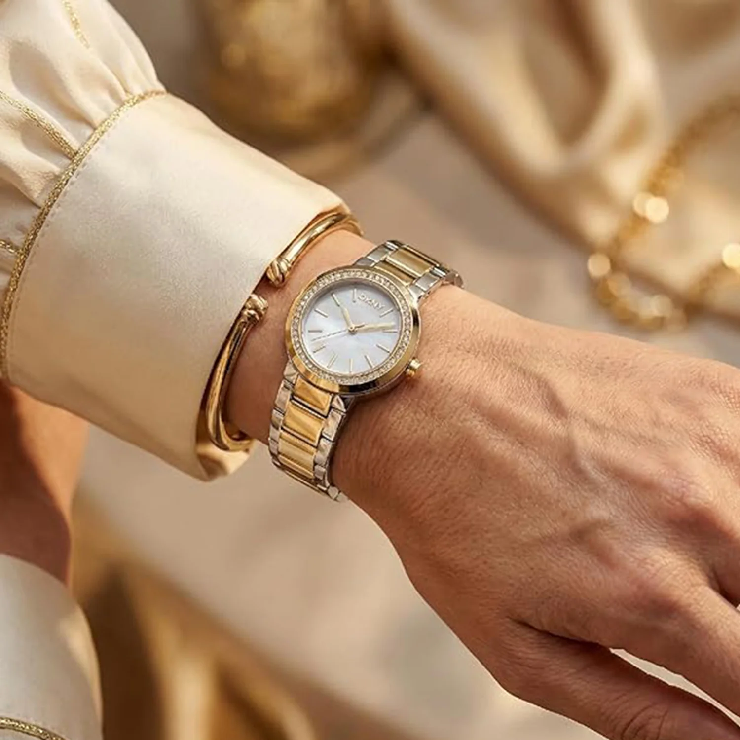 Eastside Mini Women Quartz White Mother Of Pearl Dial Analog Stainless Steel Watch DK1L024M0155 - Image 5