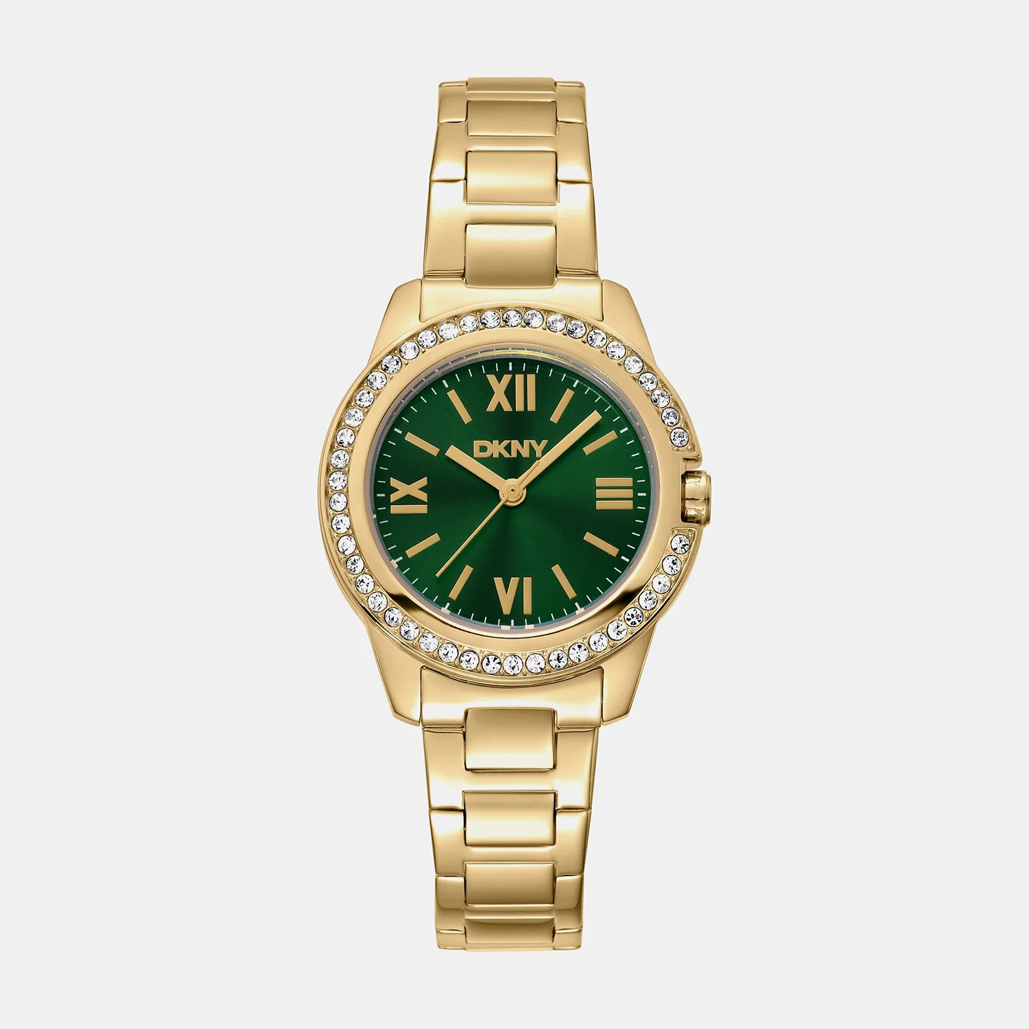 Evening Women Quartz Dark Green Dial Analog Stainless Steel Watch DK1L105M0065