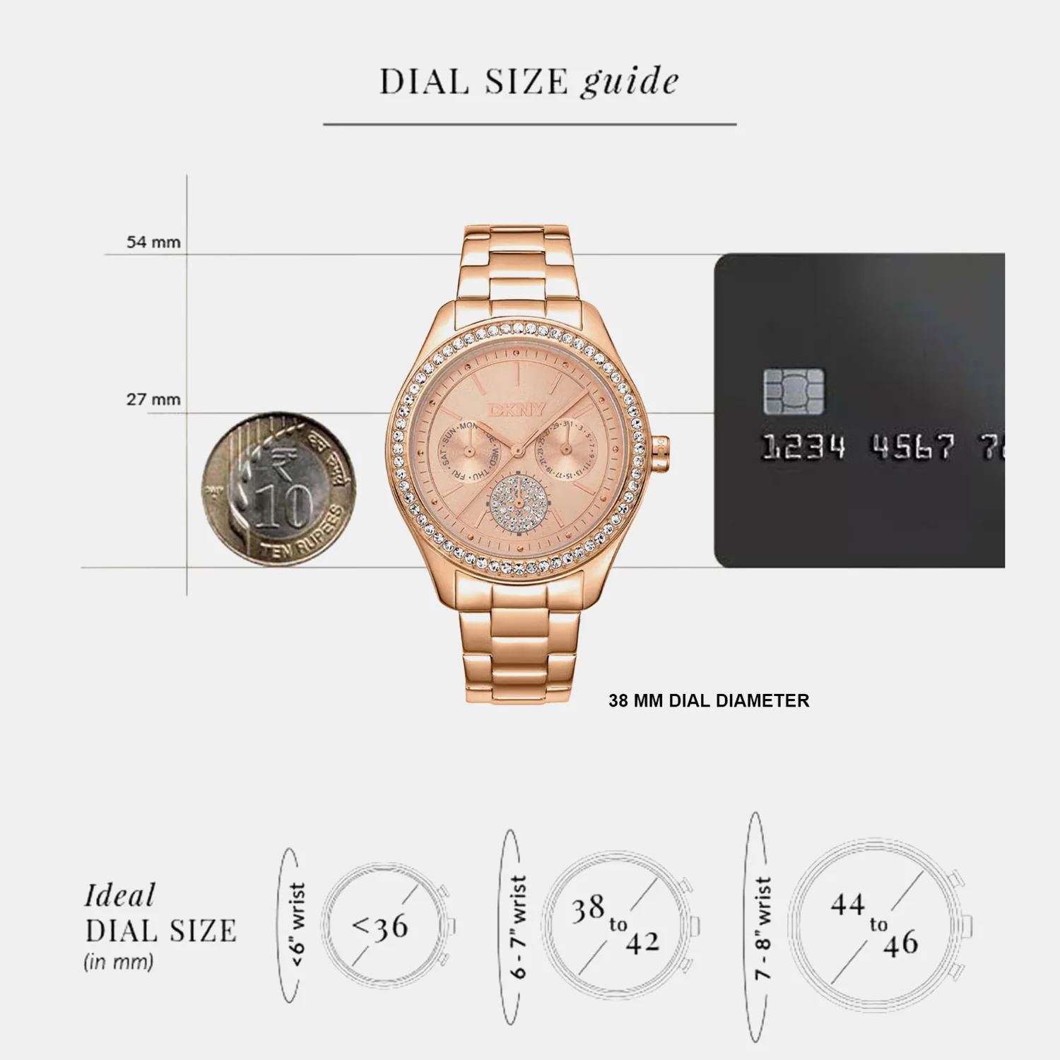 Evening Women Quartz Rose Gold Dial Multi-Function Stainless Steel Watch DK1L129M0065 - Image 5
