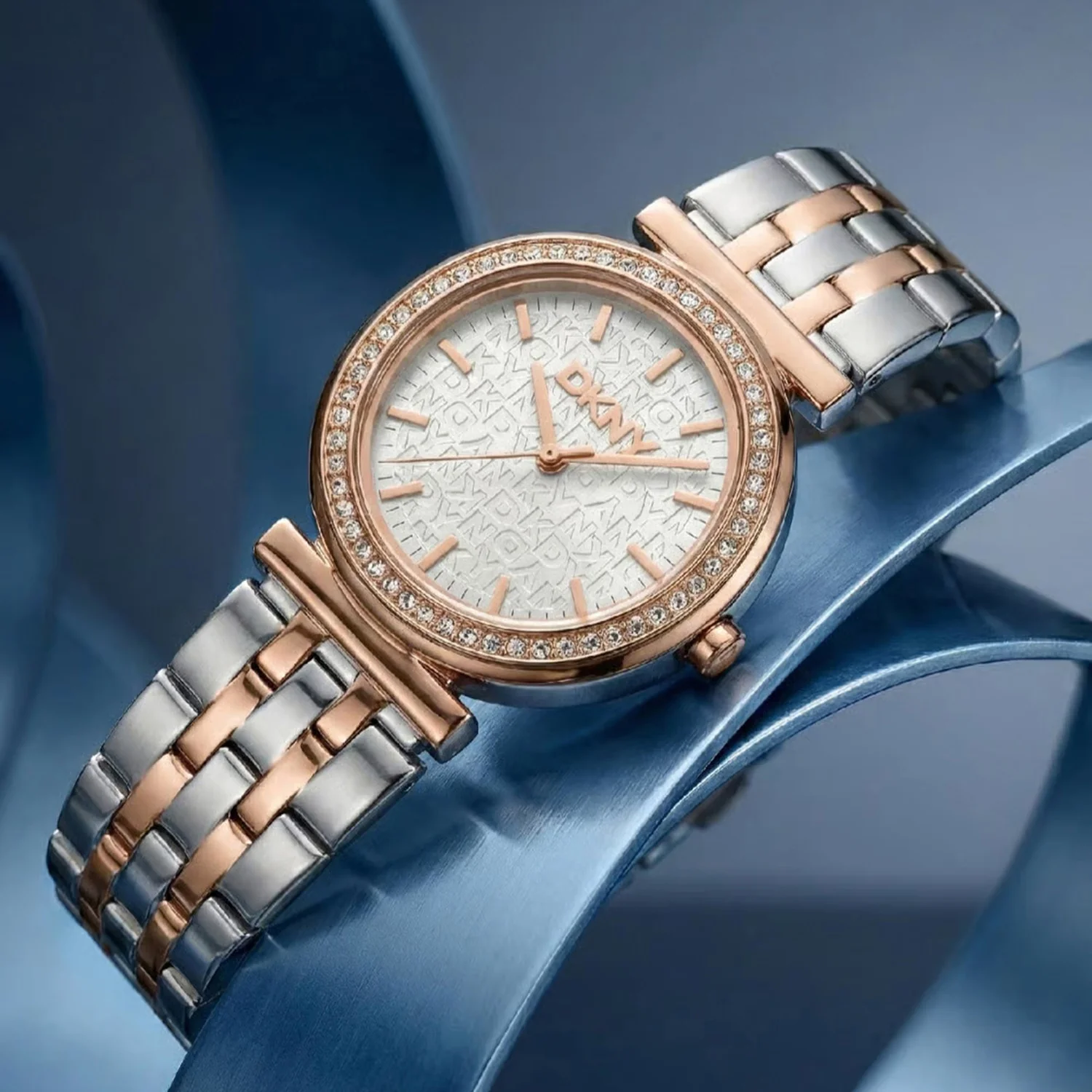 Evening Women Quartz Silver Dial Analog Stainless Steel Watch DK1L083M0105 - Image 5