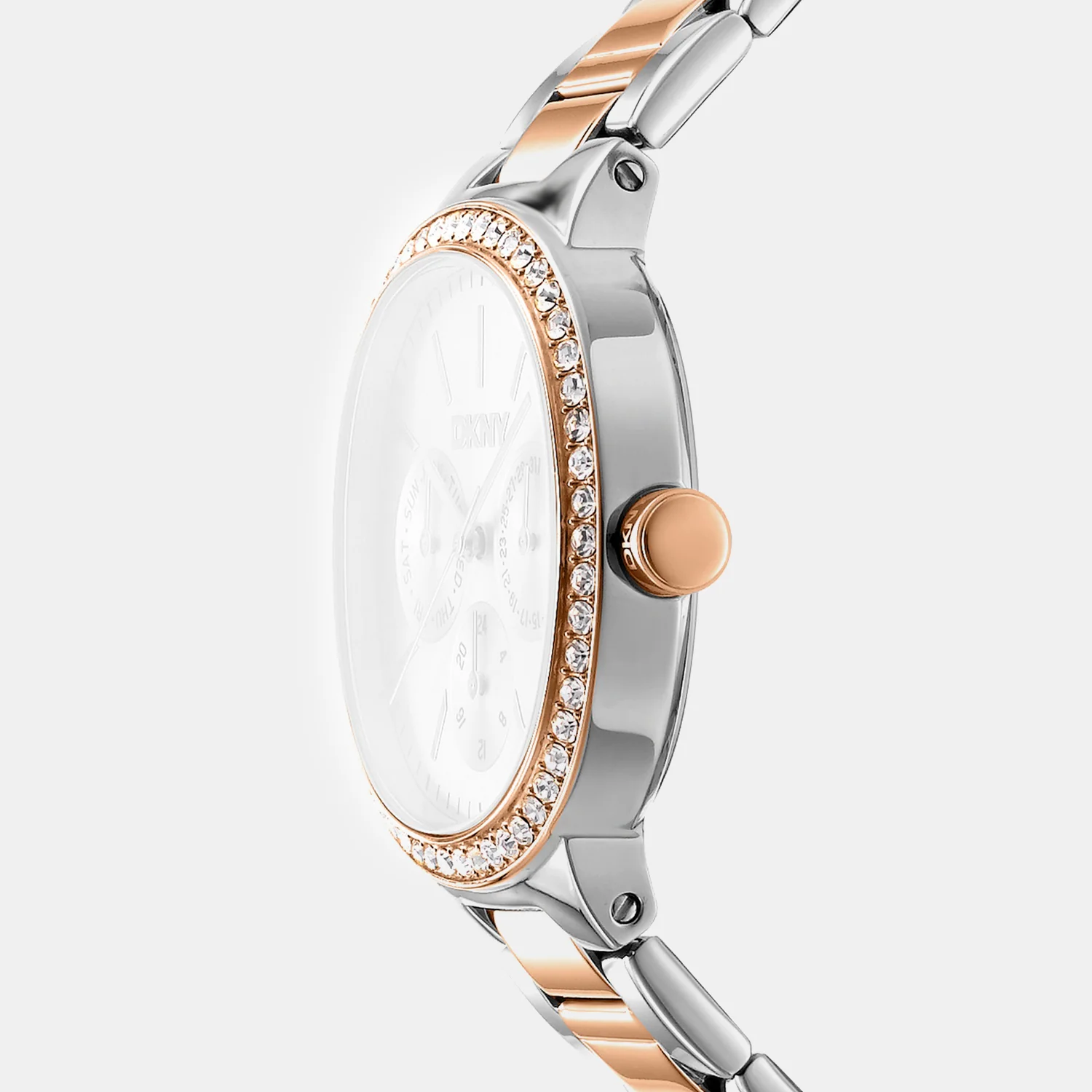 Evening Women Quartz Silver Dial Multi-Function Stainless Steel Watch DK1L084M0095 - Image 3