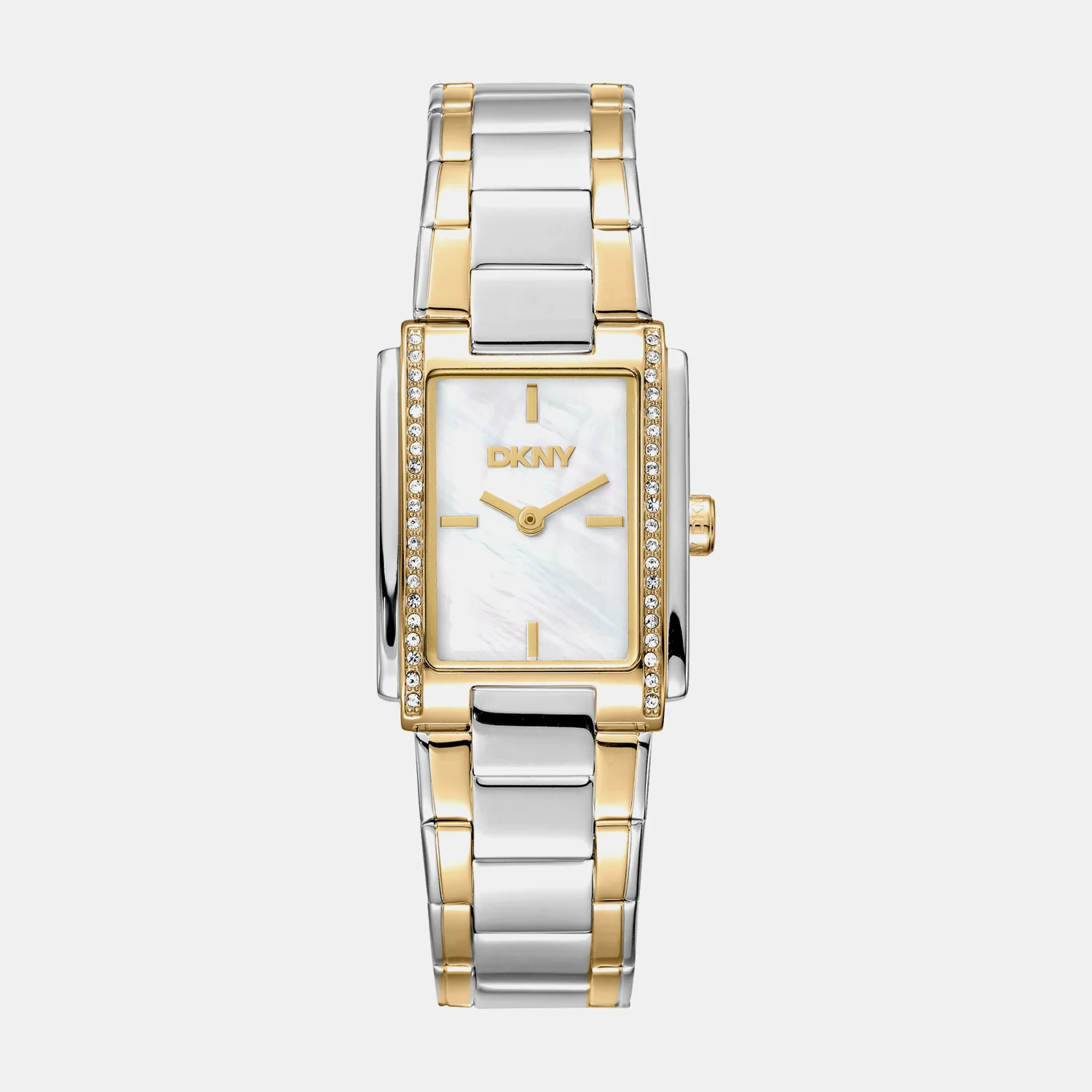 Evening Women Quartz White Mother Of Pearl Dial Analog Stainless Steel Watch DK1L122M0075