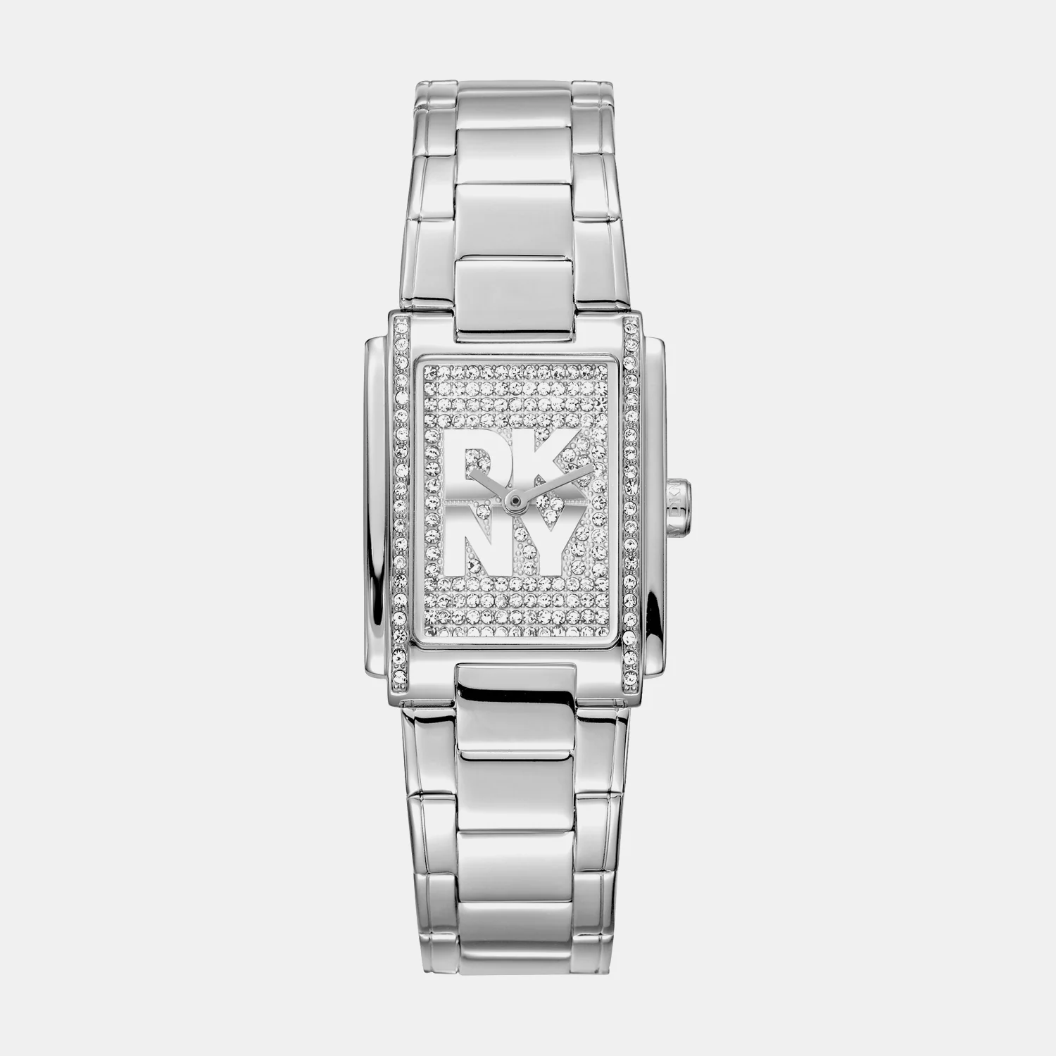 Logo Women Quartz Silver Dial Analog Stainless Steel Watch DK1L140M0015