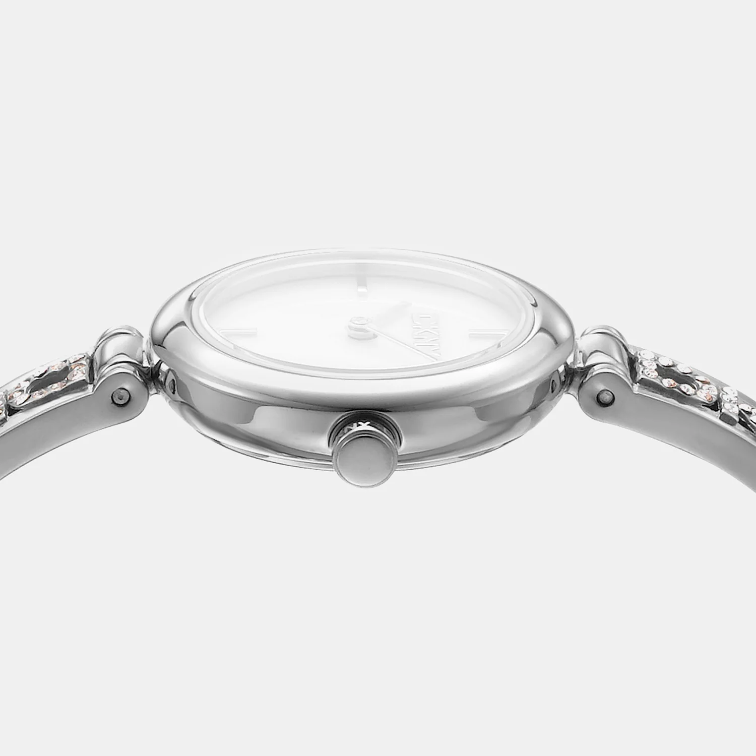 Logo Women Quartz White Mother Of Pearl Dial Analog Stainless Steel Watch DK1L115M0215 - Image 3
