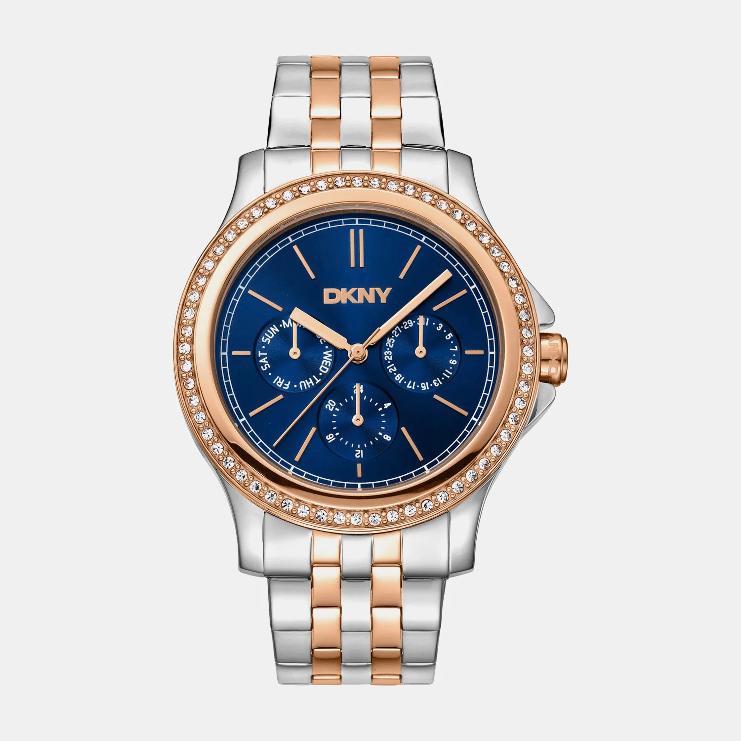 Nolita Multi Glitz Women Quartz Blue Dial Multi-Function Stainless Steel Watch DK1L064M0095