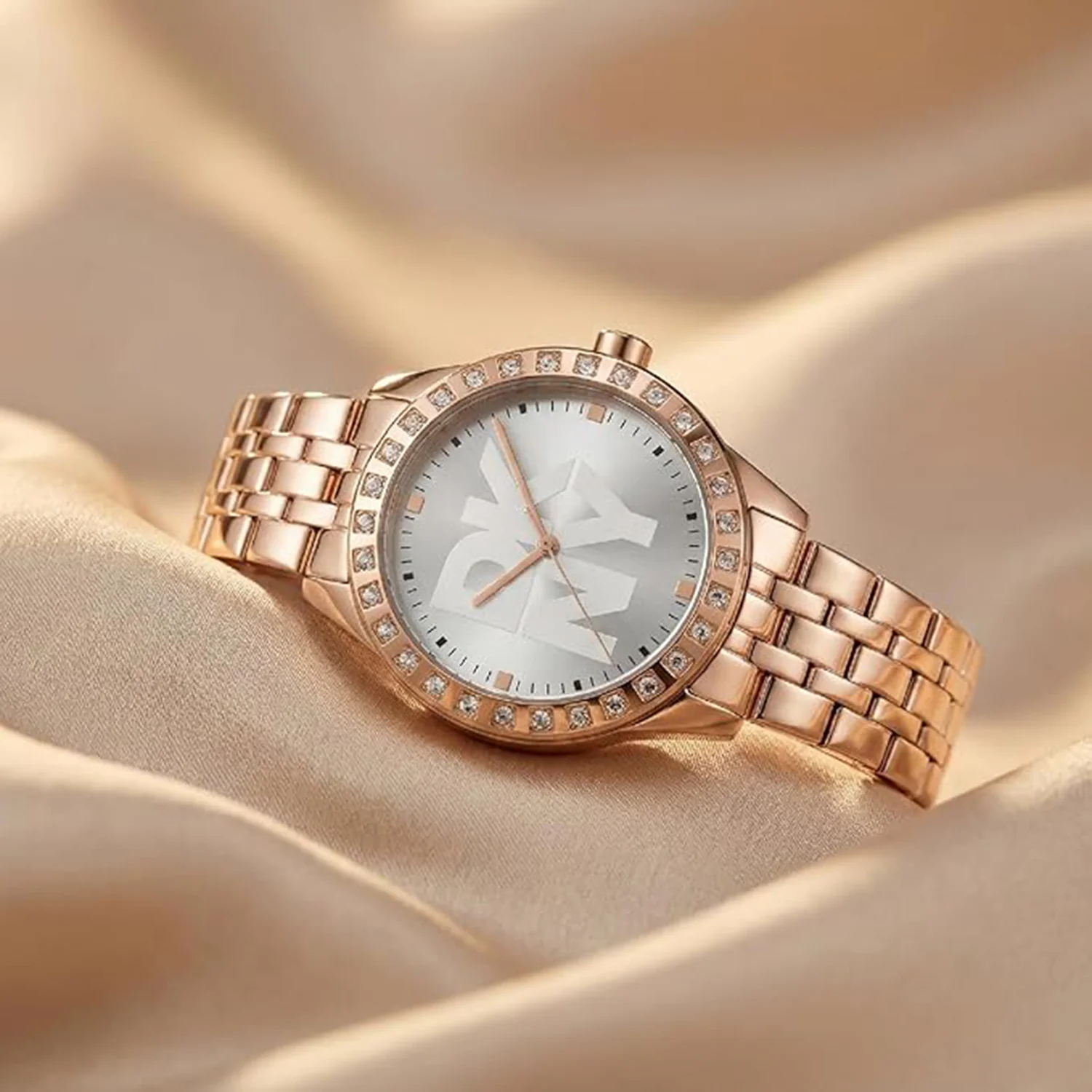 Parsons Glitz Women Quartz Silver Dial Analog Stainless Steel Watch DK1L059M0065 - Image 4