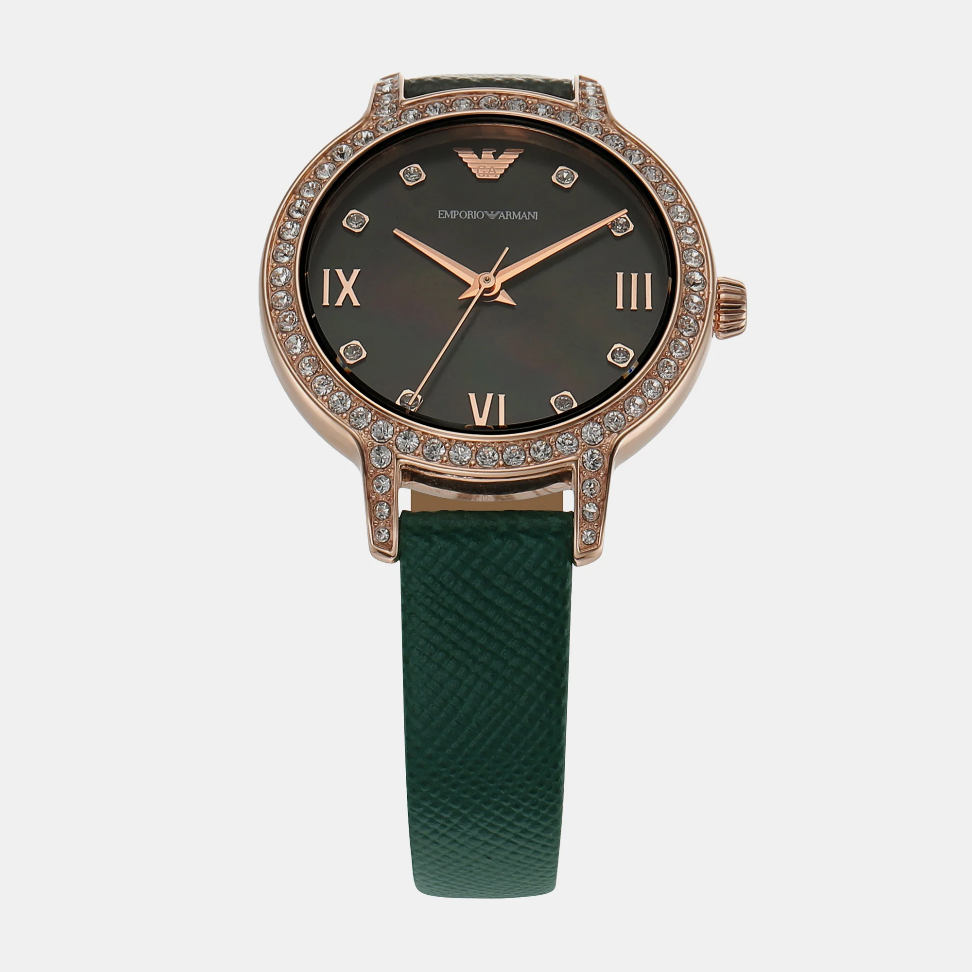 Cleo Women Quartz Green Dial Analog Leather Watch AR11577 - Image 3