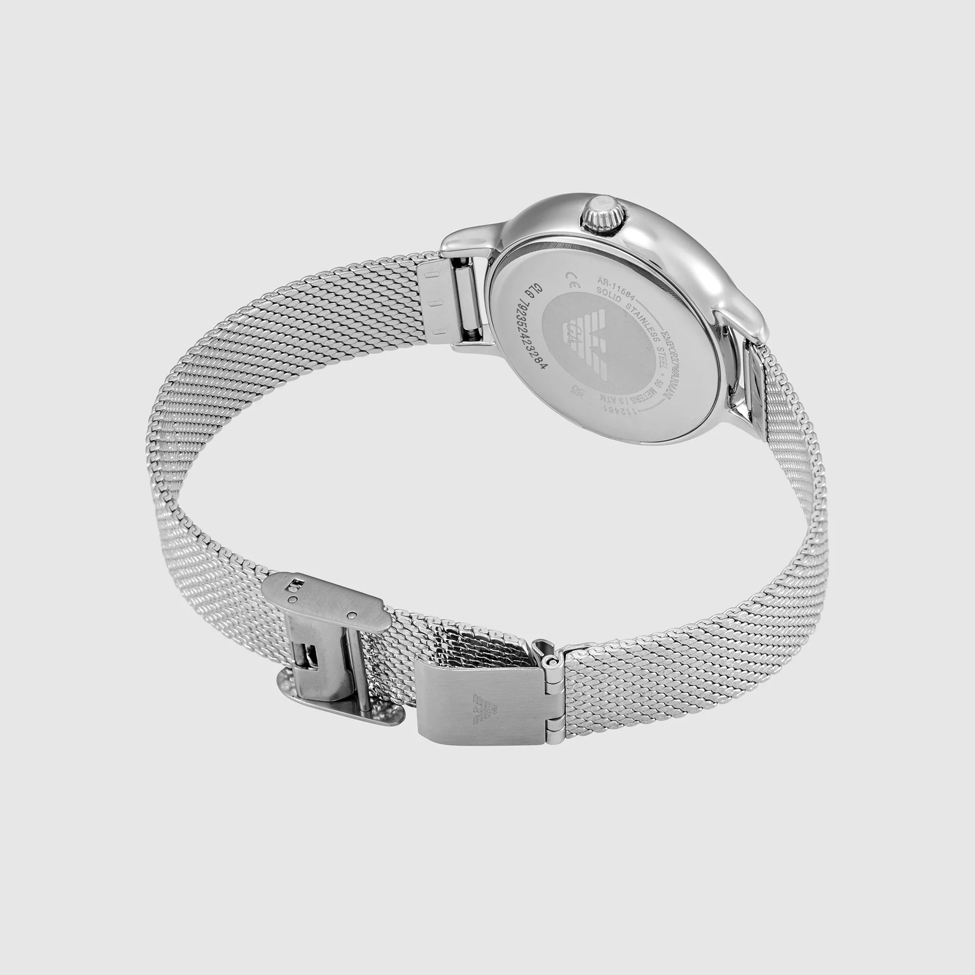 Cleo Women Quartz Silver Dial Analog Mesh Watch AR11584 - Image 3