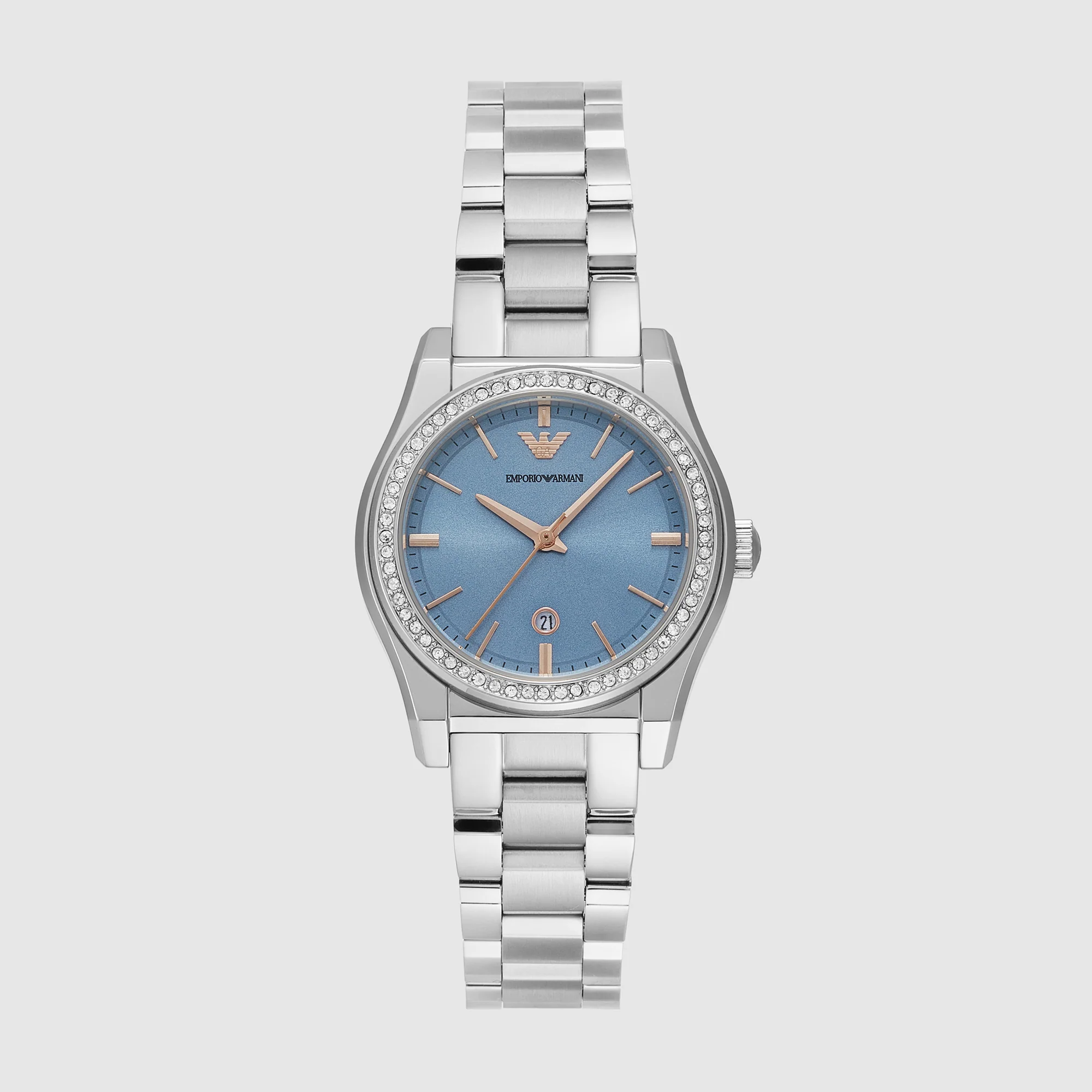 Federica Women Quartz Blue Dial Analog Stainless Steel Watch AR11593