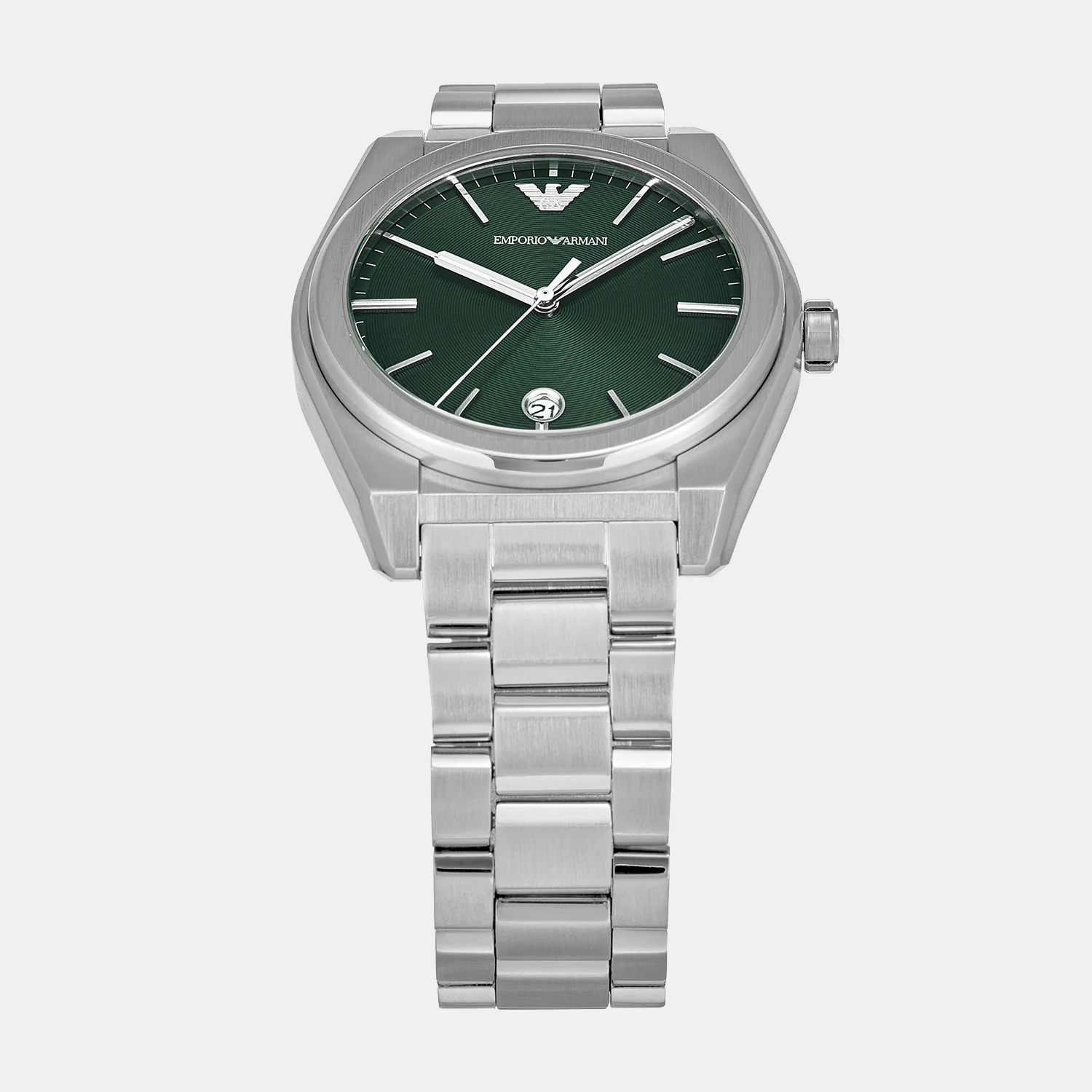 Federico Men Quartz Green Dial Analog Stainless Steel Watch AR11621 - Image 3