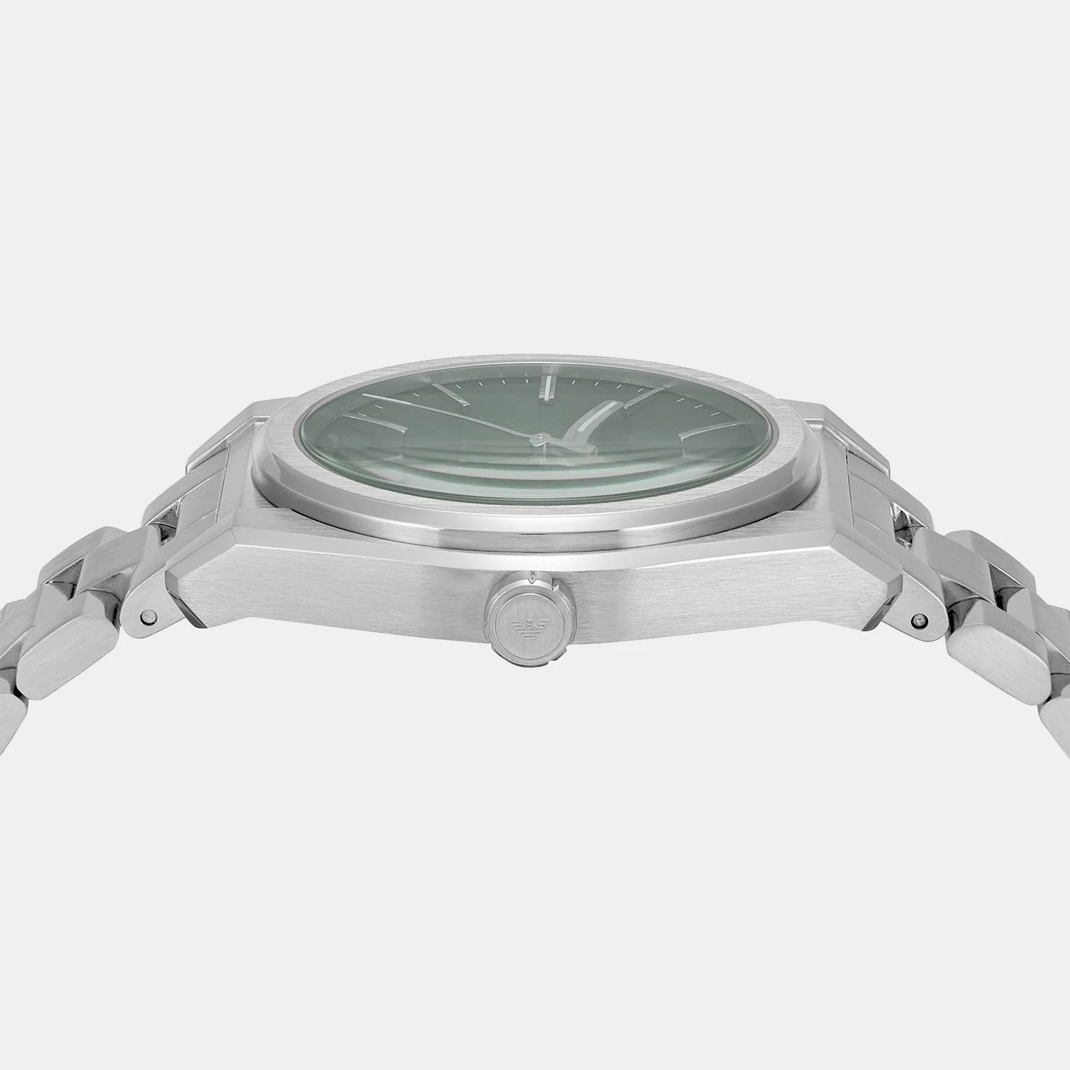 Federico Men Quartz Green Dial Analog Stainless Steel Watch AR11621 - Image 4