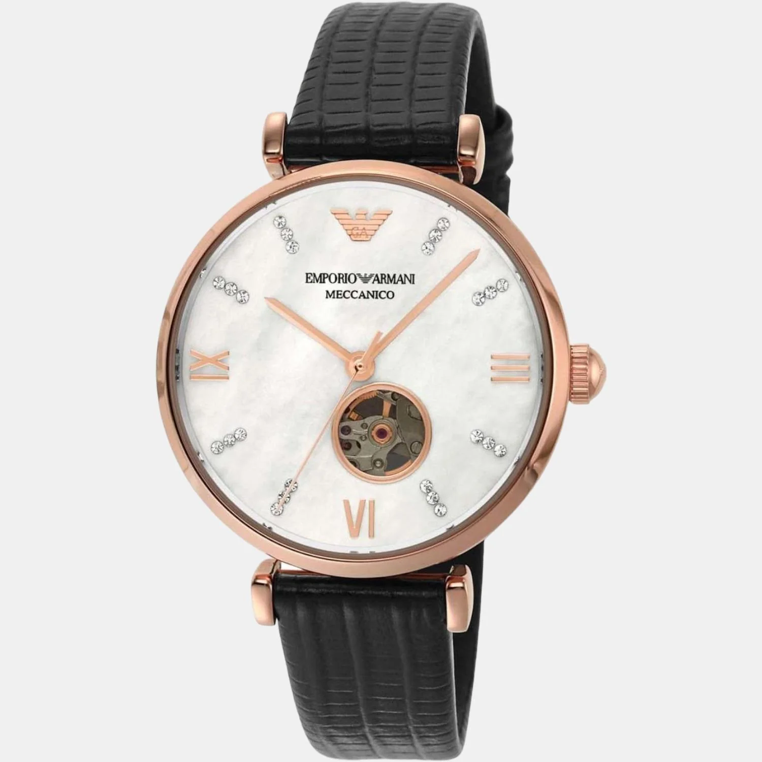 Gianni T-Bar Women Automatic White Dial Analog Leather Watch AR60047 - Image 3