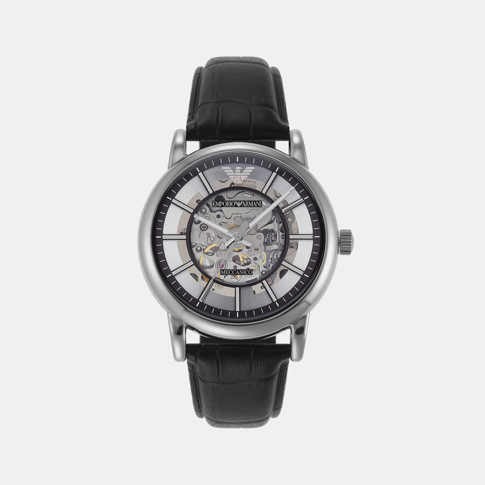 Luigi Men Automatic Grey Dial Analog Leather Watch AR1981