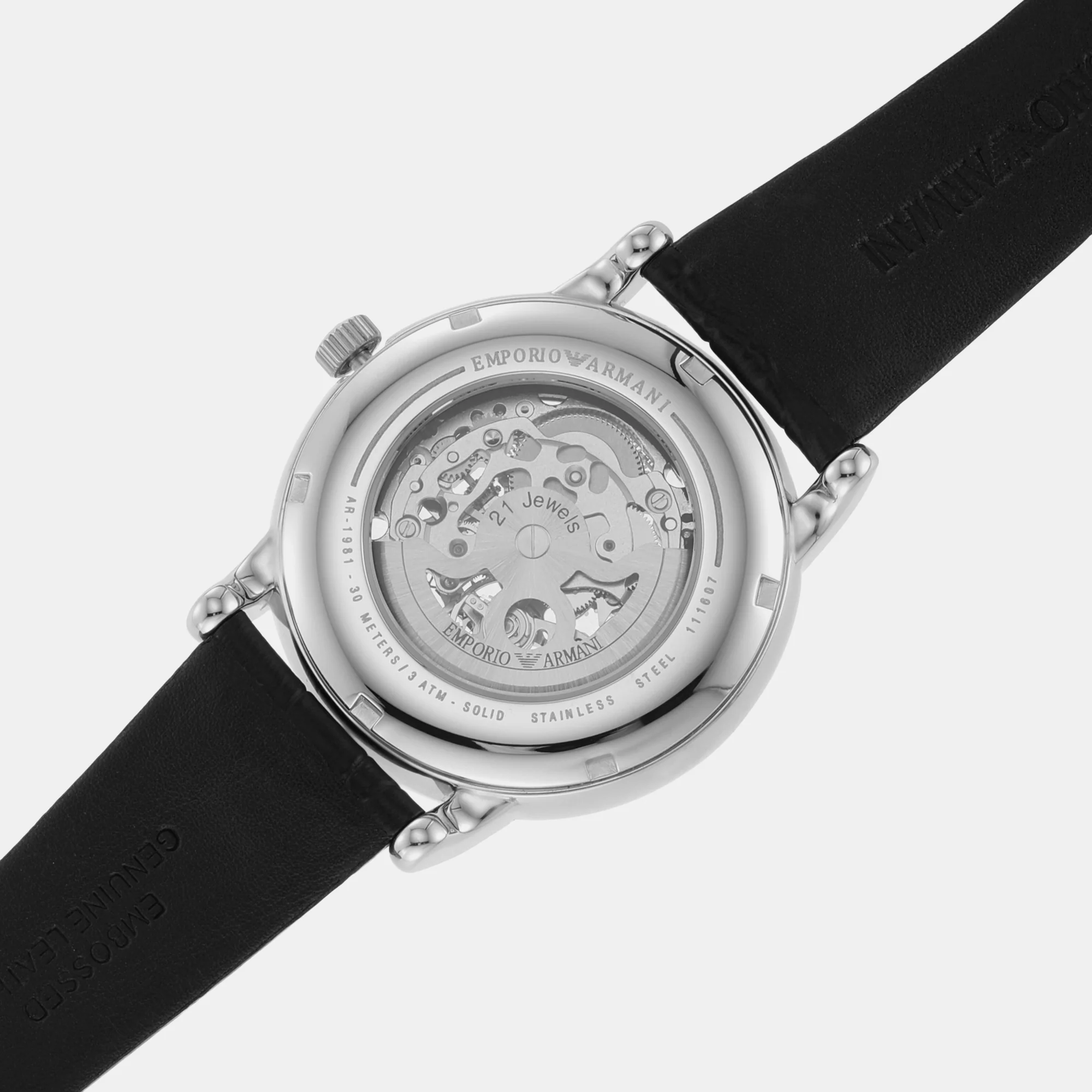 Luigi Men Automatic Grey Dial Analog Leather Watch AR1981 - Image 10
