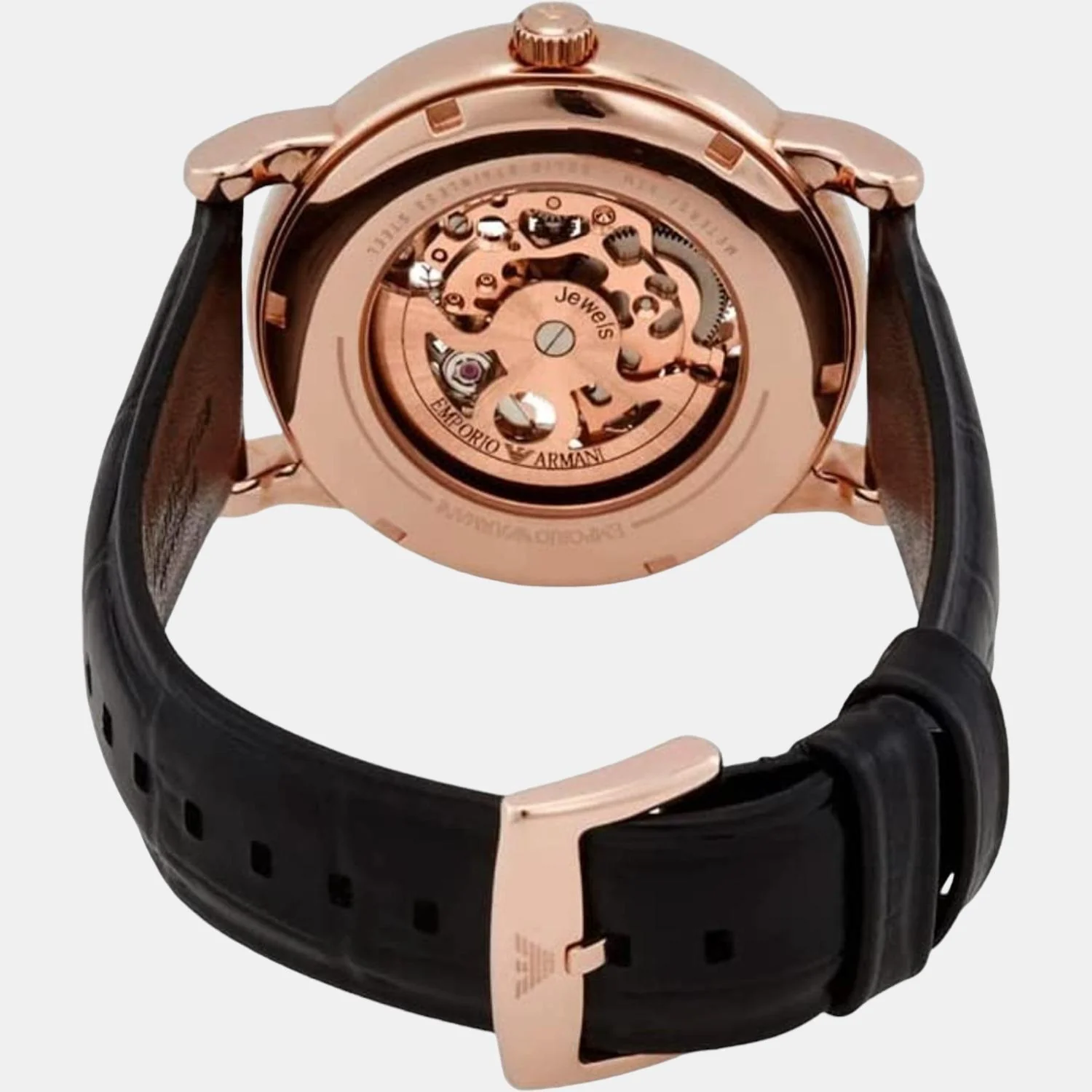Luigi Men Automatic Silver Dial Analog Leather Watch AR60007 - Image 3