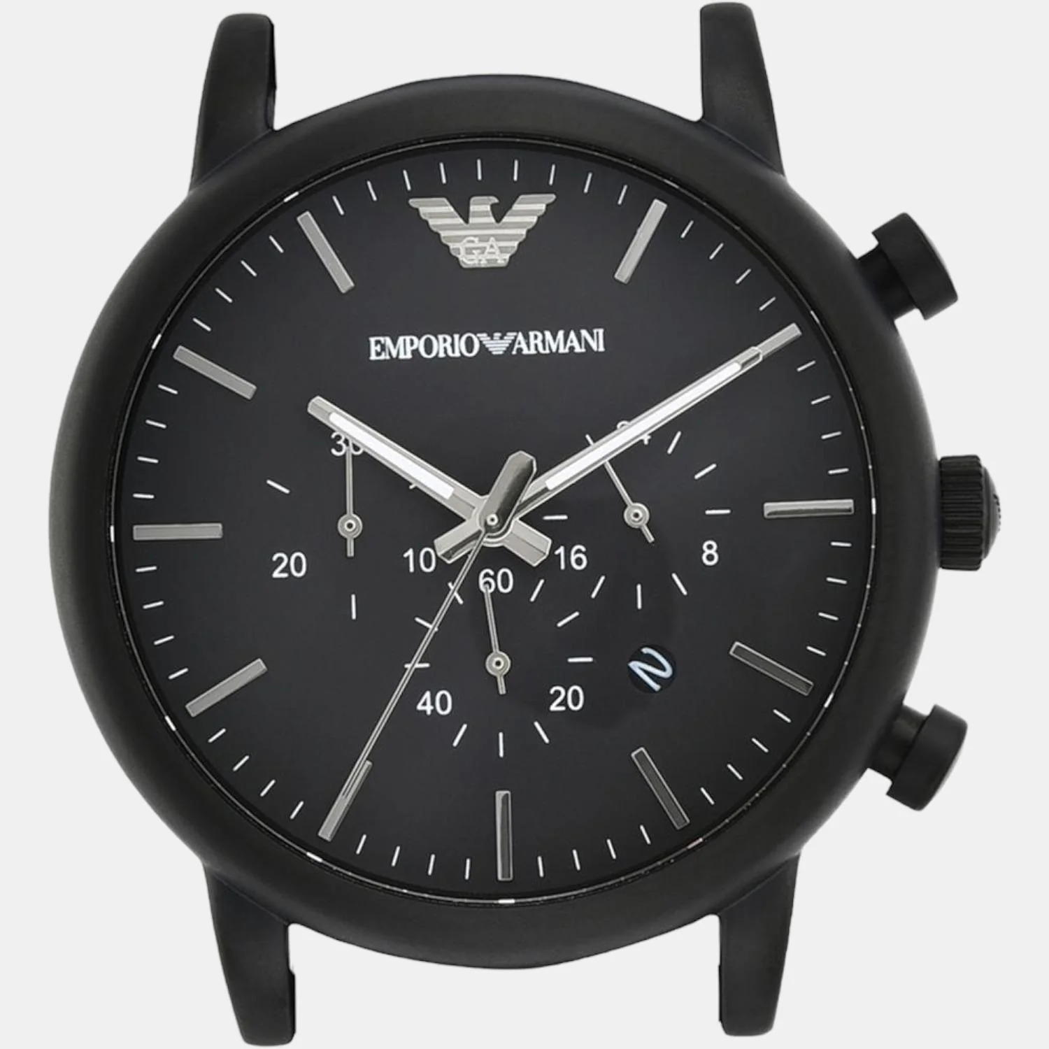 Luigi Men Quartz Black Dial Chronograph Leather Watch AR1970 - Image 7