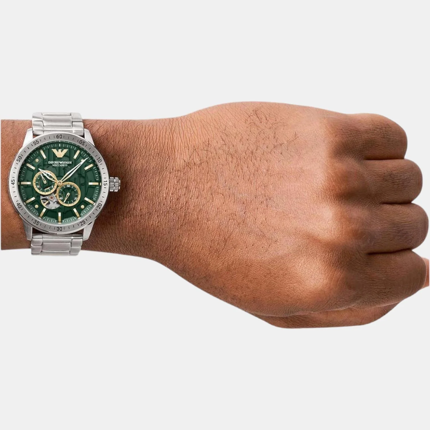 Mario Men Automatic Green Dial Chronograph Stainless Steel Watch AR60053 - Image 8