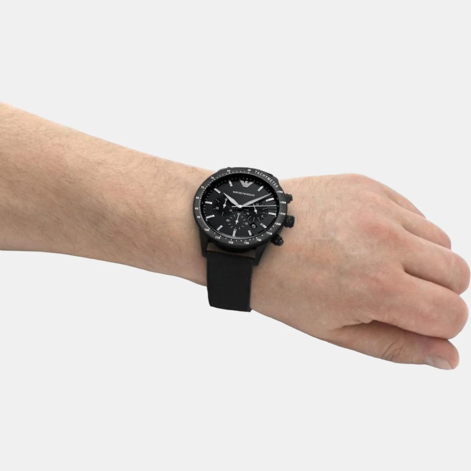 Mario Men Quartz Black Dial Chronograph Fabric Watch AR11453 - Image 7