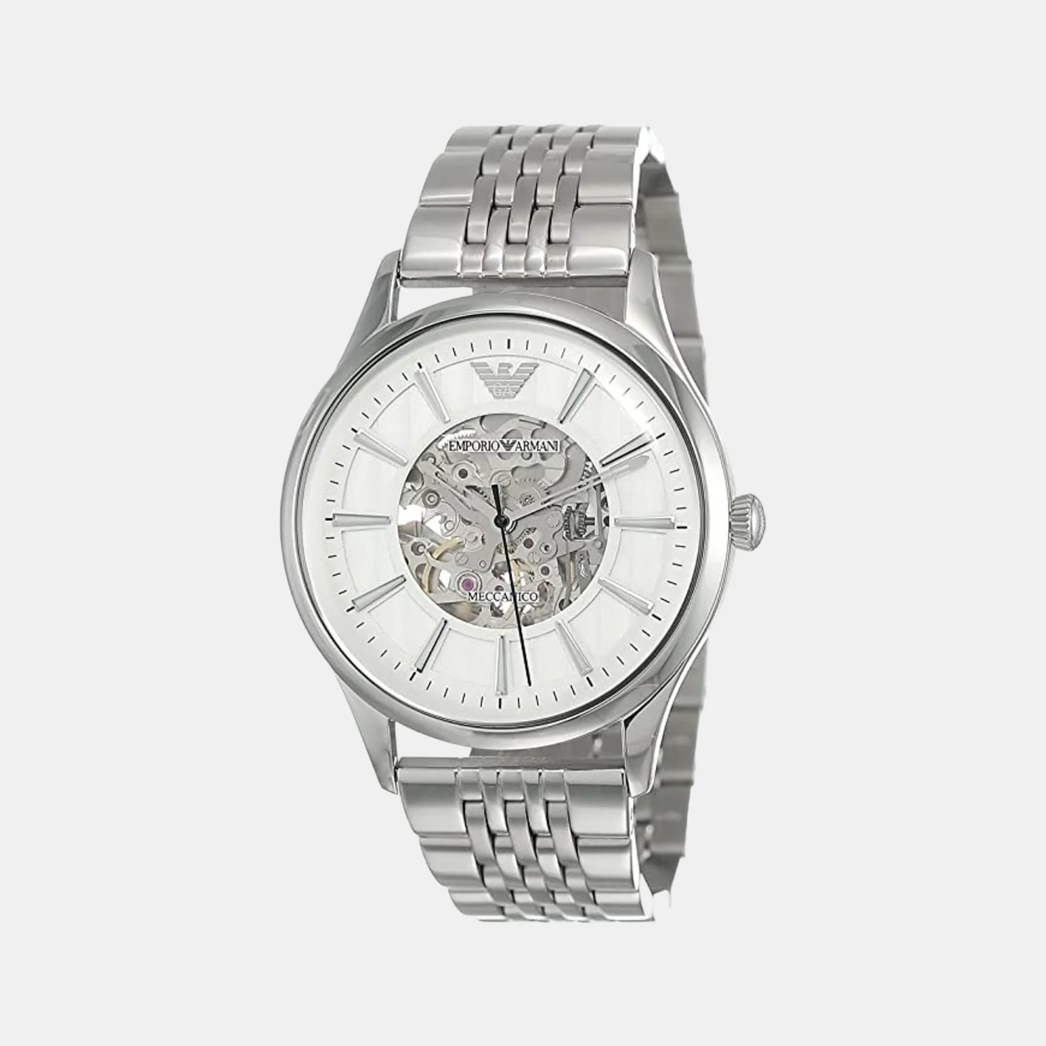 Men Automatic Two Tone Dial Analog Stainless Steel Watch AR1945