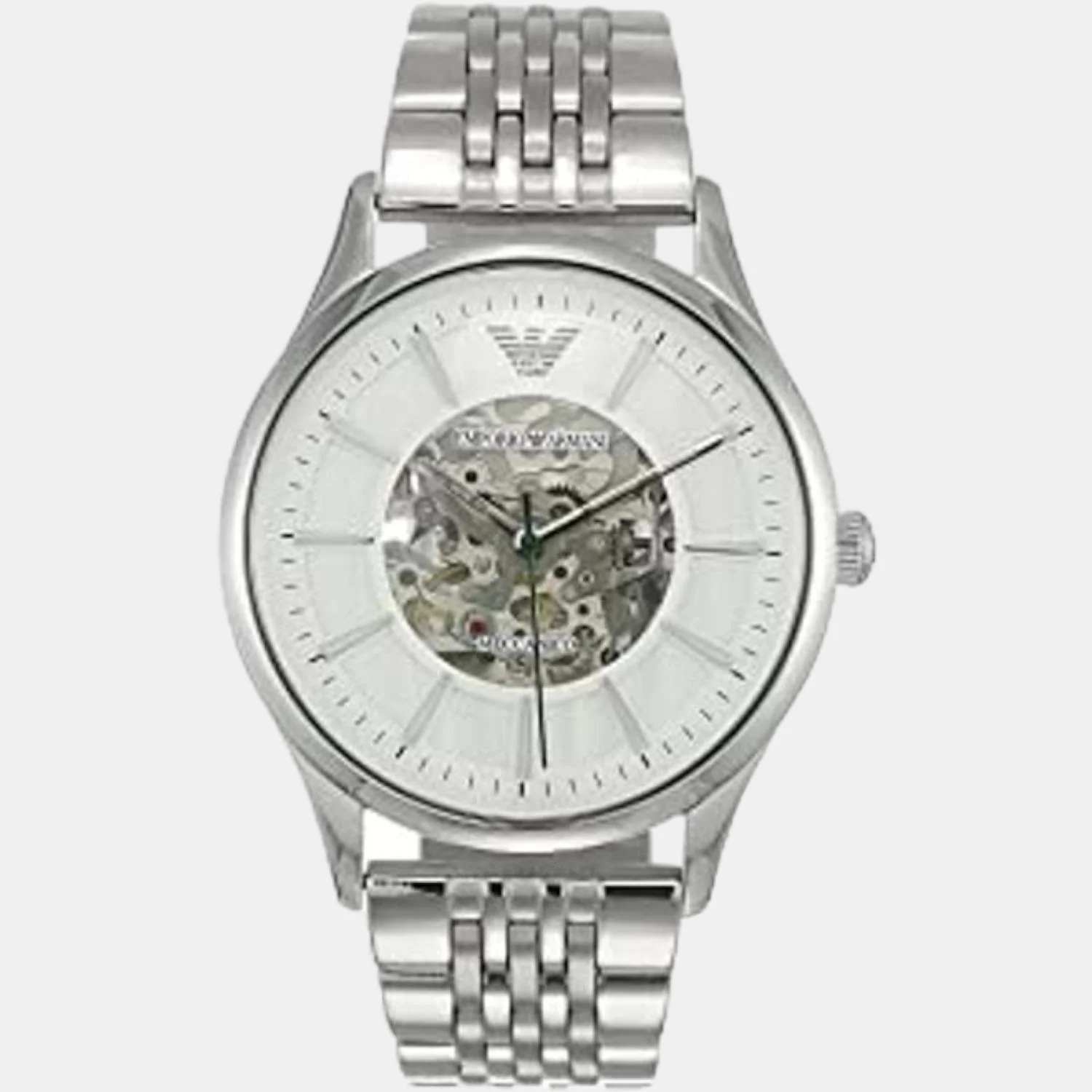 Men Automatic Two Tone Dial Analog Stainless Steel Watch AR1945 - Image 4
