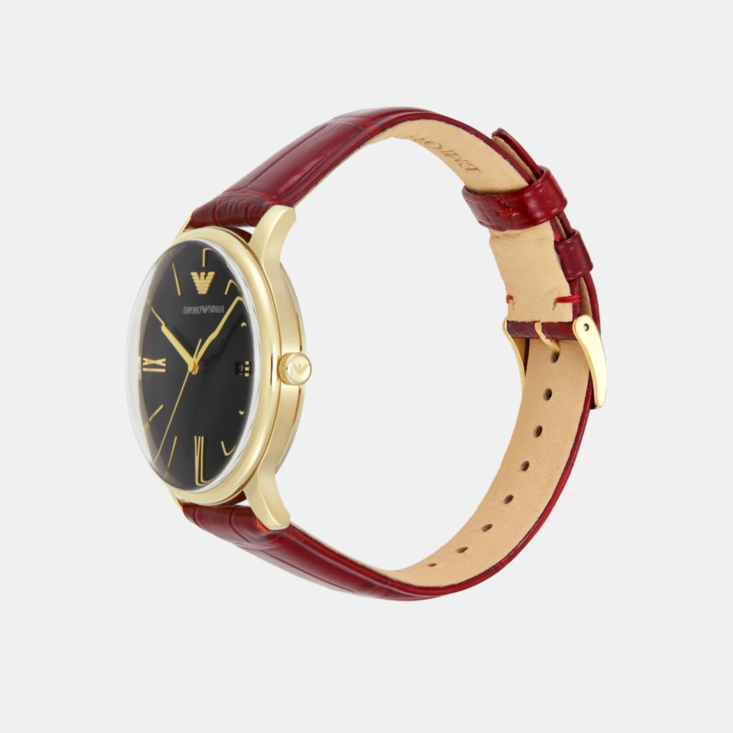 Men Quartz Black Dial Analog Leather Watch AR11673 - Image 7