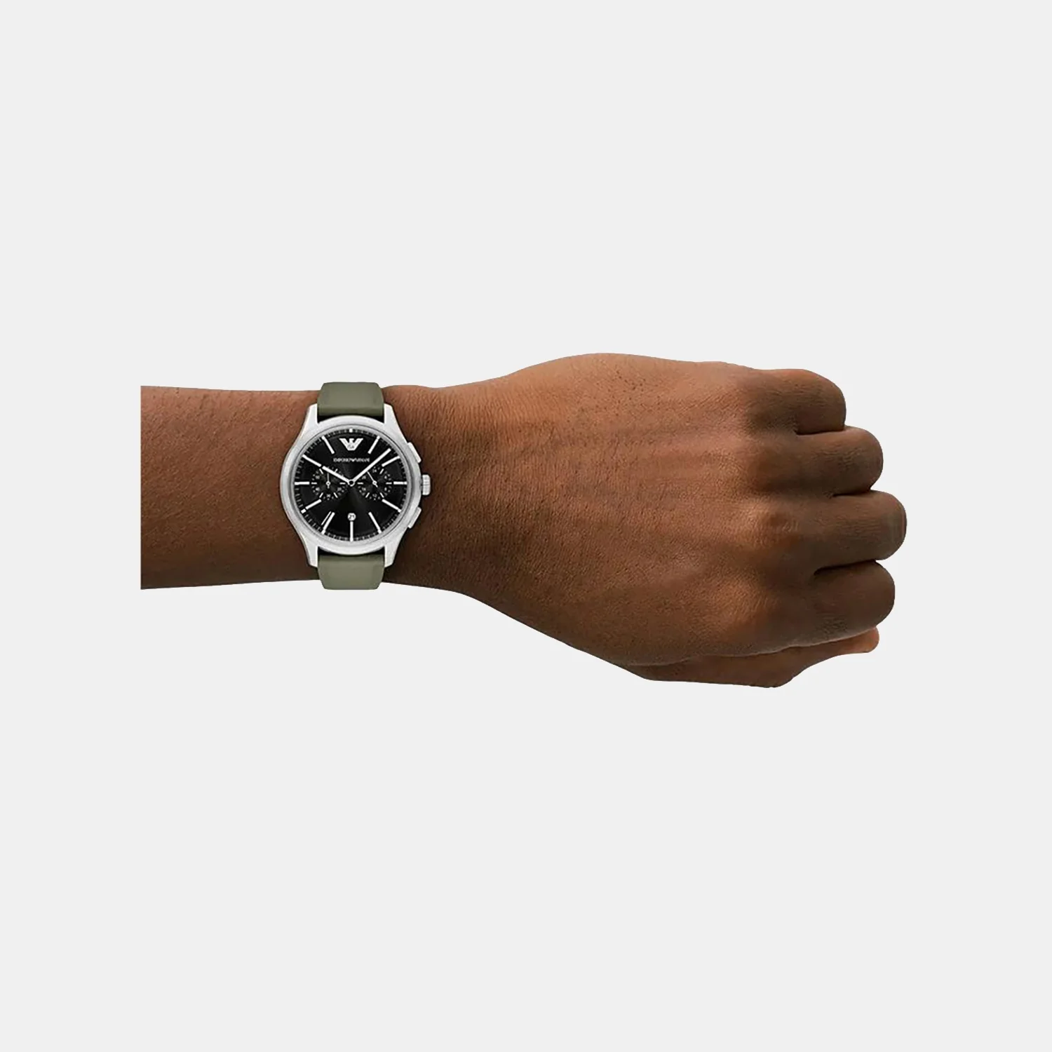 Men Quartz Black Dial Analog Leather Watch AR11693 - Image 5