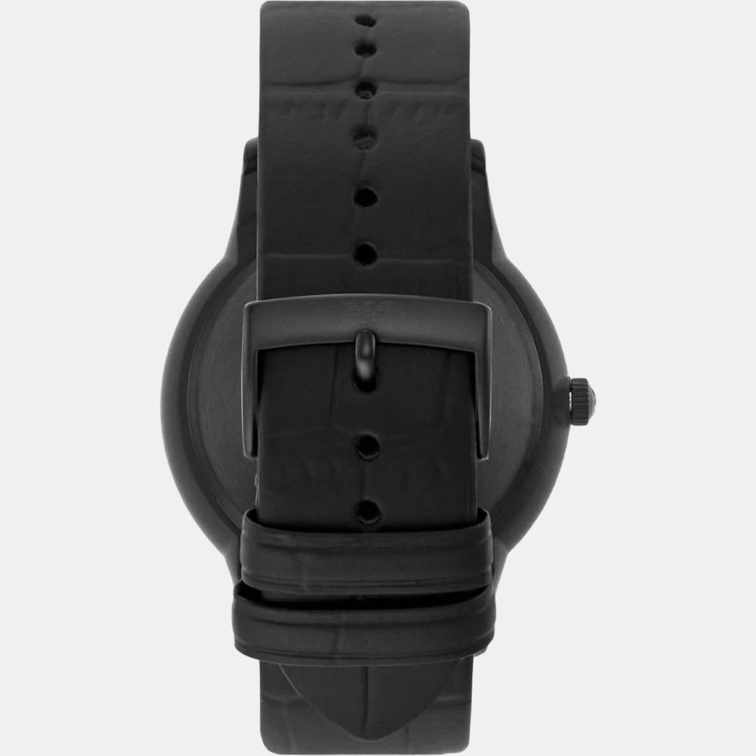 Men Quartz Black Dial Analog Leather Watch AR80057 - Image 3