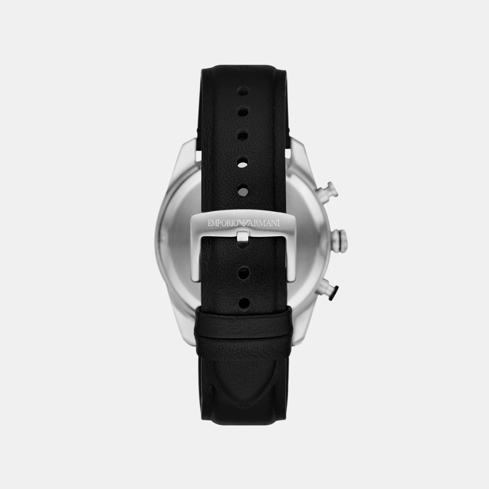 Men Quartz Black Dial Chronograph Leather Watch AR11635 - Image 6