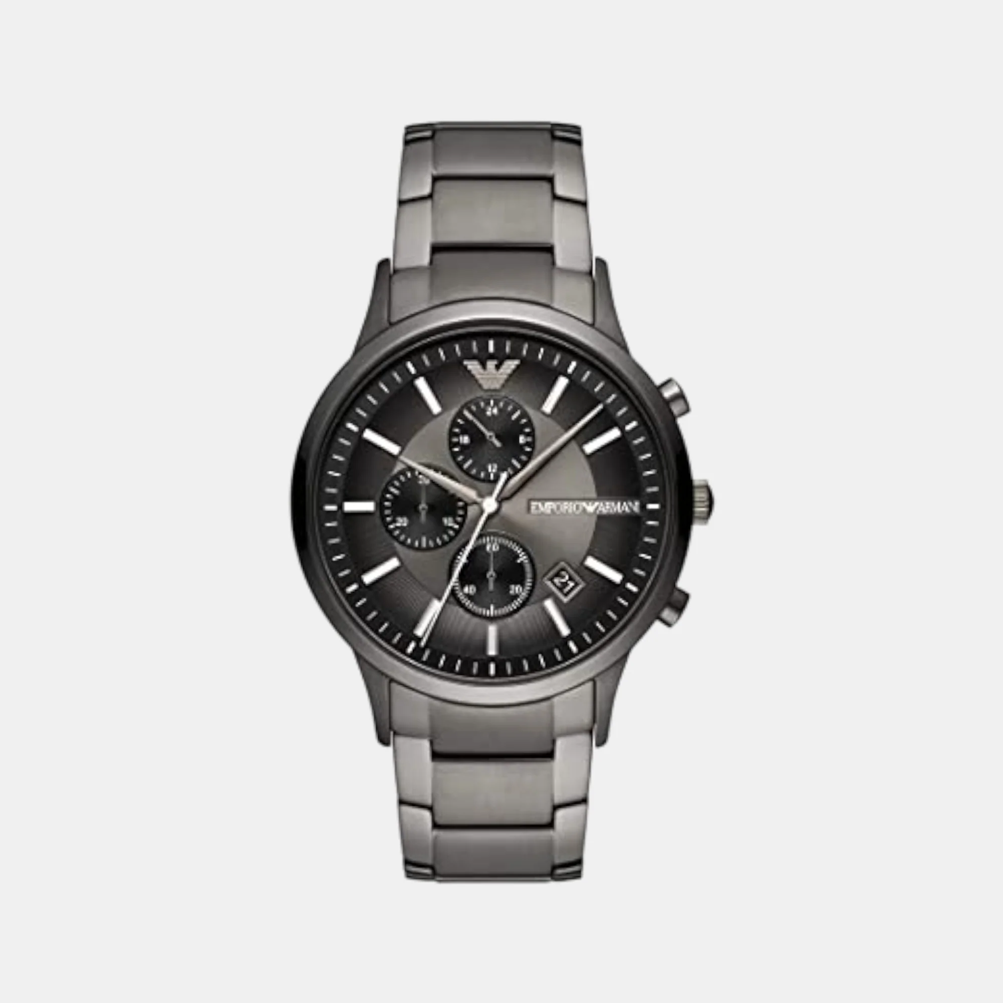 Men Quartz Black Dial Chronograph Stainless Steel Watch AR11531