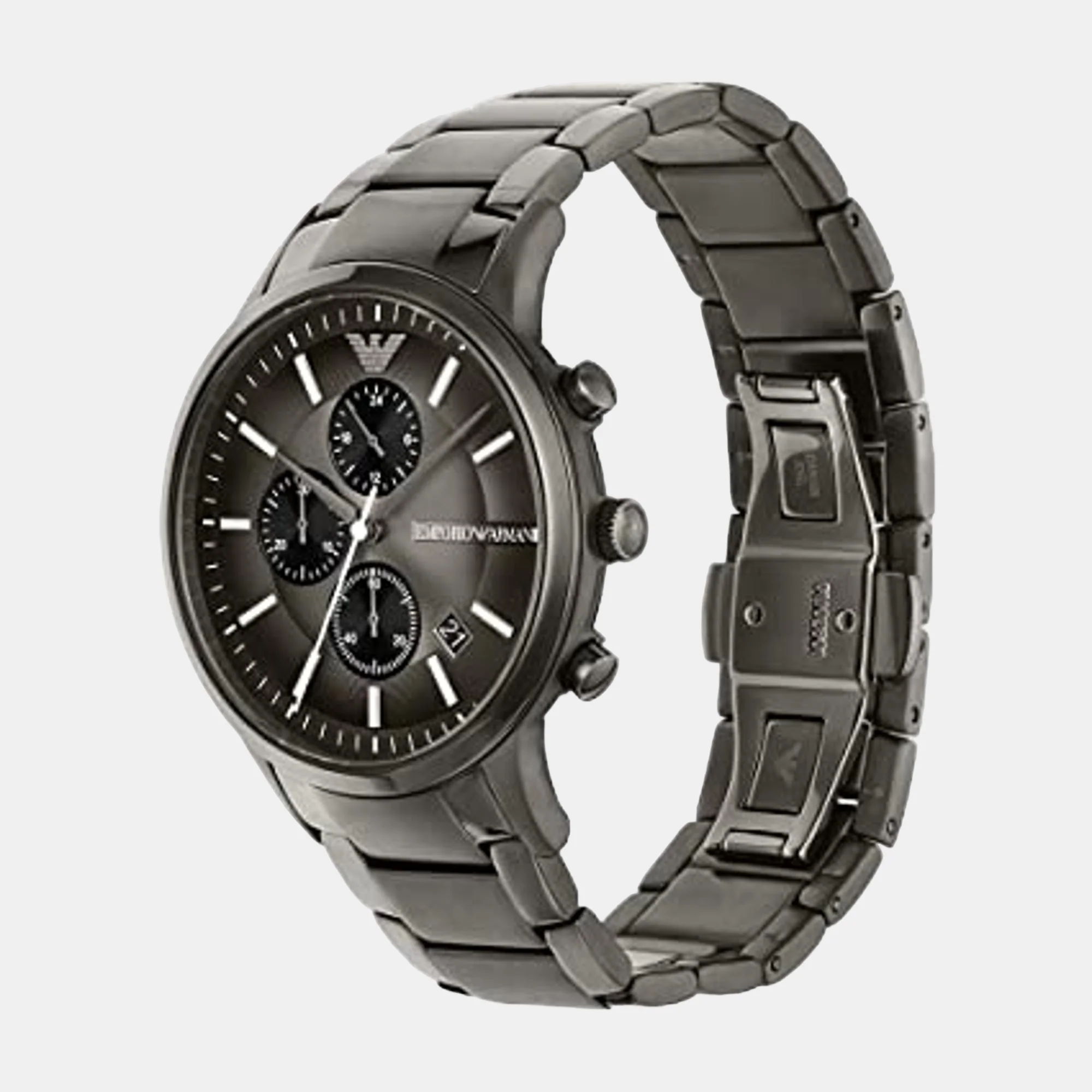 Men Quartz Black Dial Chronograph Stainless Steel Watch AR11531 - Image 4