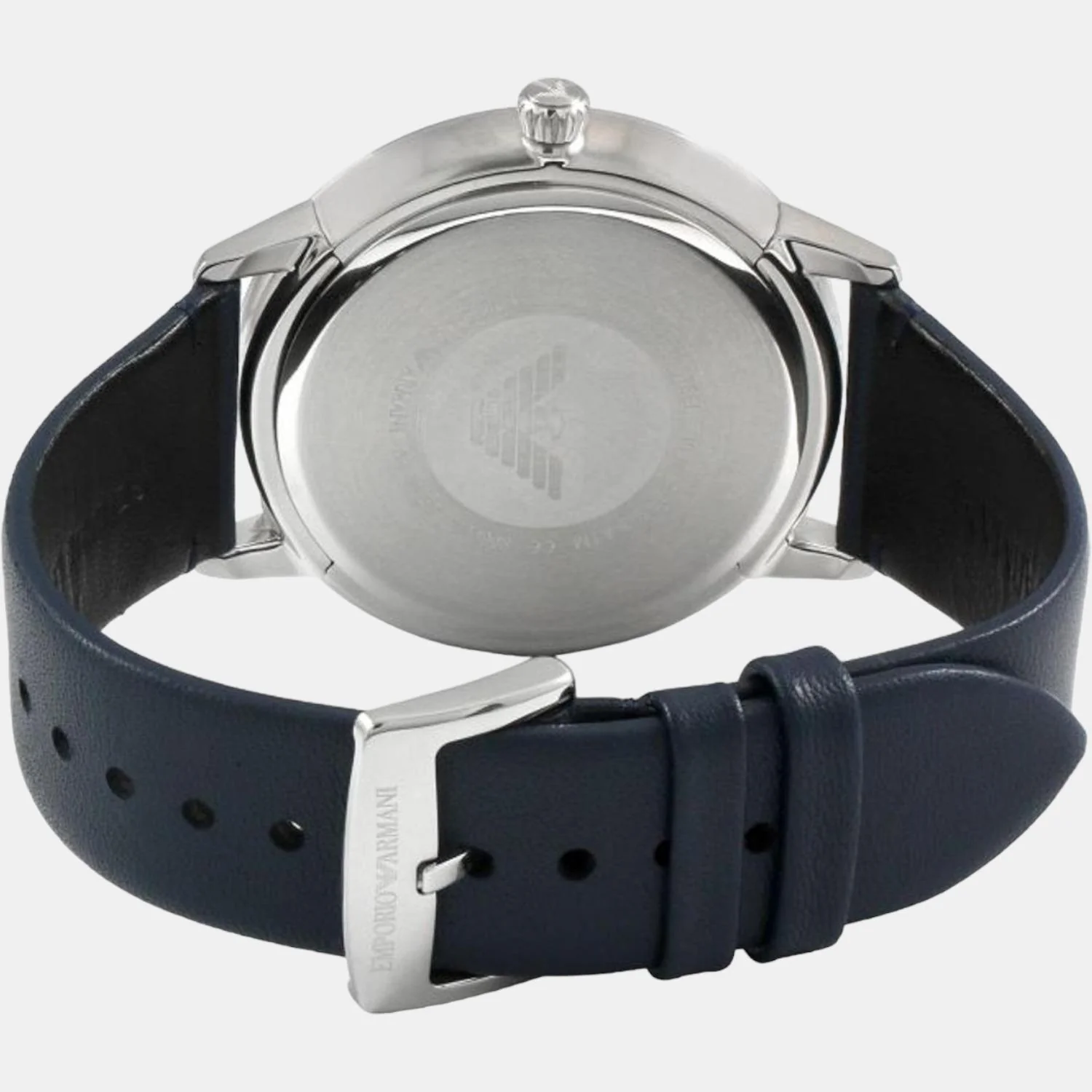 Men Quartz Blue Dial Analog Leather Watch AR80032 - Image 3