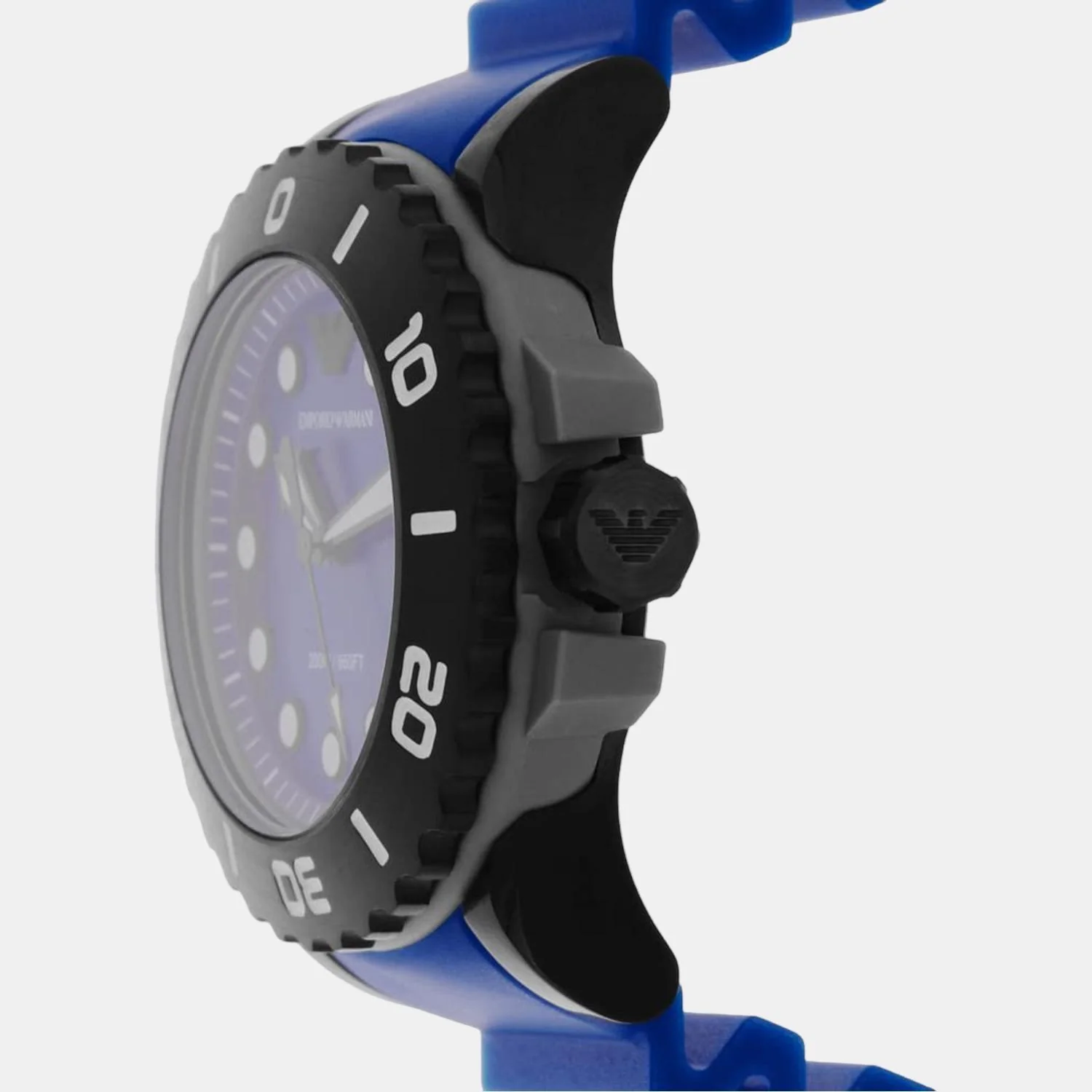 Men Quartz Blue Dial Analog Rubber Watch AR11476 - Image 2