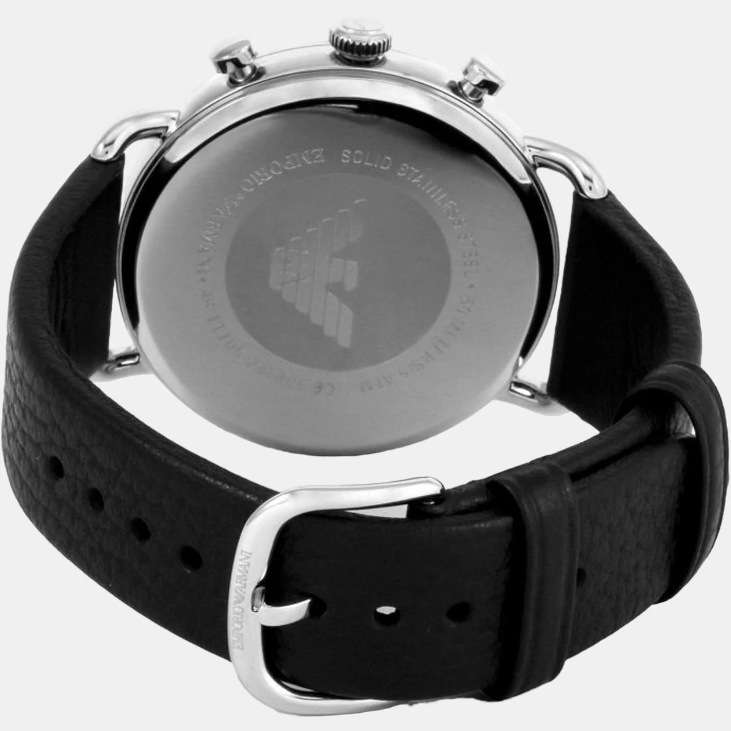 Men Quartz Blue Dial Chronograph Leather Watch AR11105 - Image 5