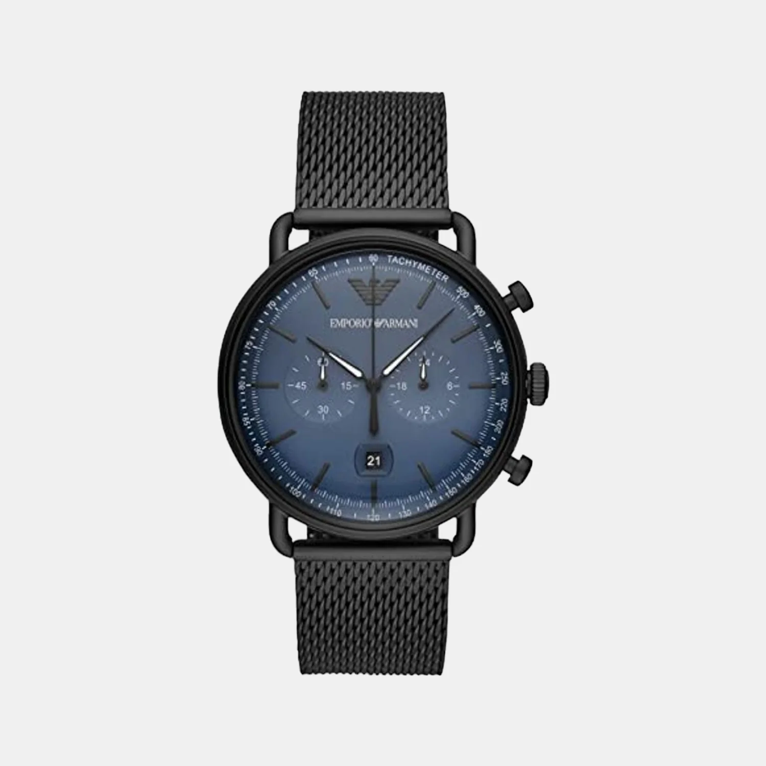 Men Quartz Blue Dial Chronograph Stainless Steel Watch AR11201