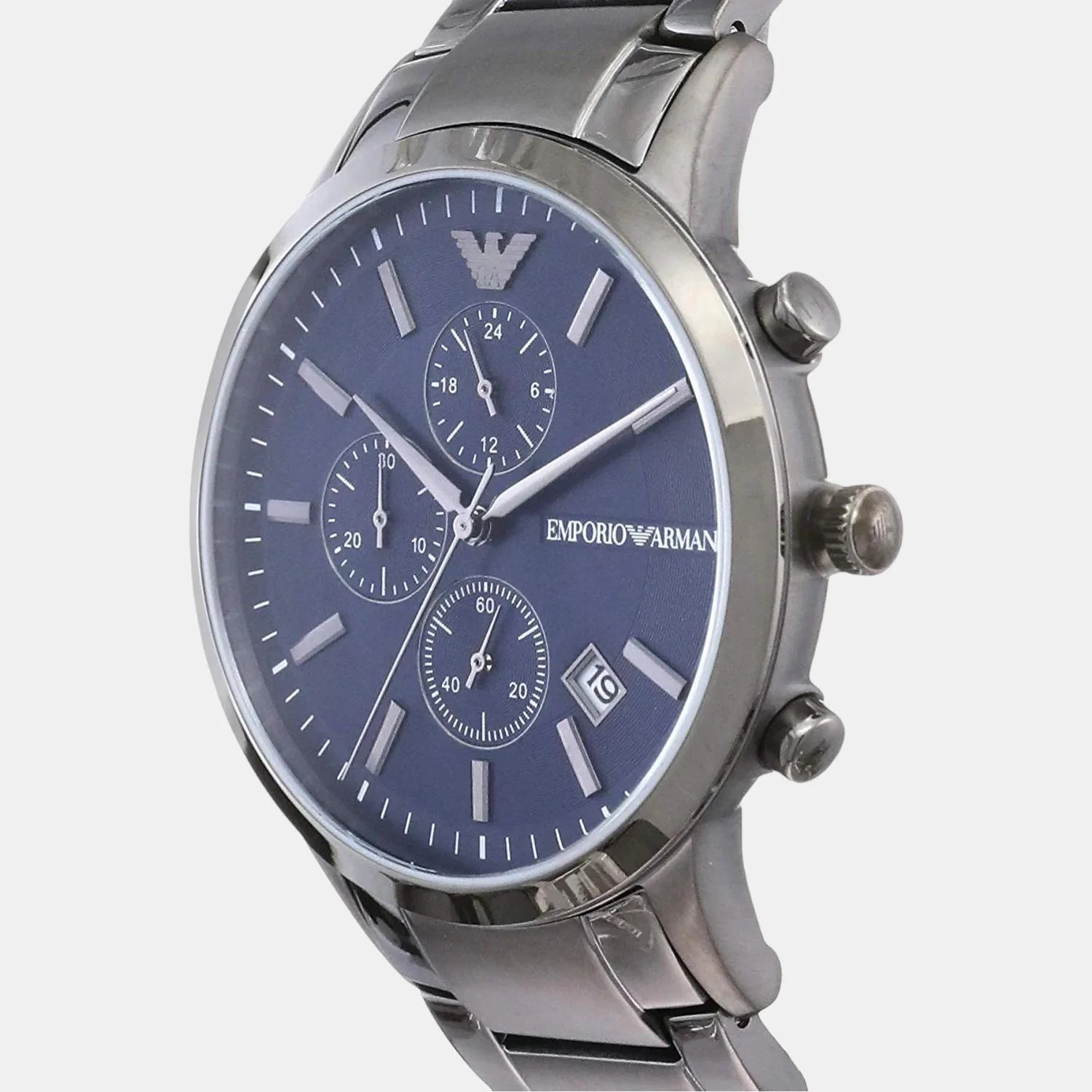 Men Quartz Blue Dial Chronograph Stainless Steel Watch AR11215 - Image 2