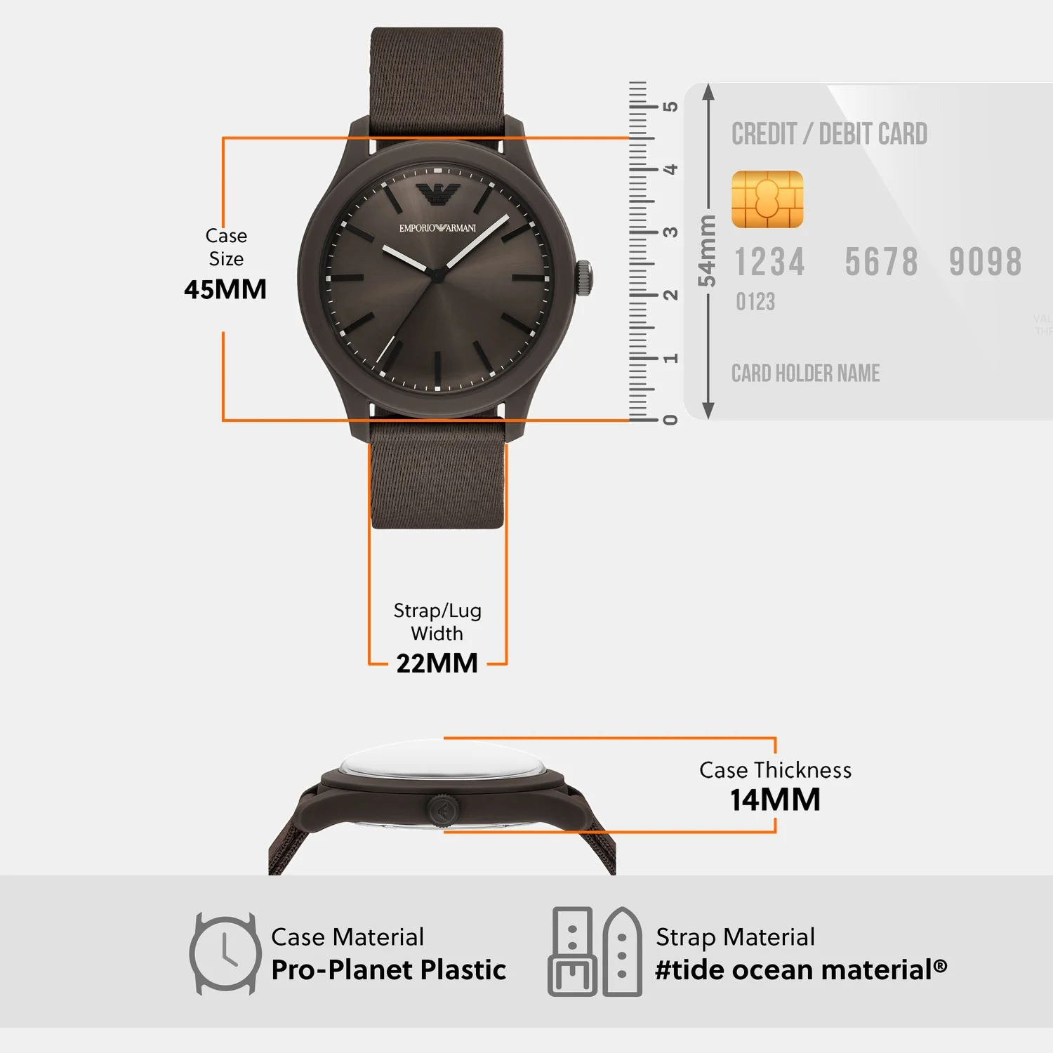 Men Quartz Brown Dial Analog Plastic Watch AR11655 - Image 9