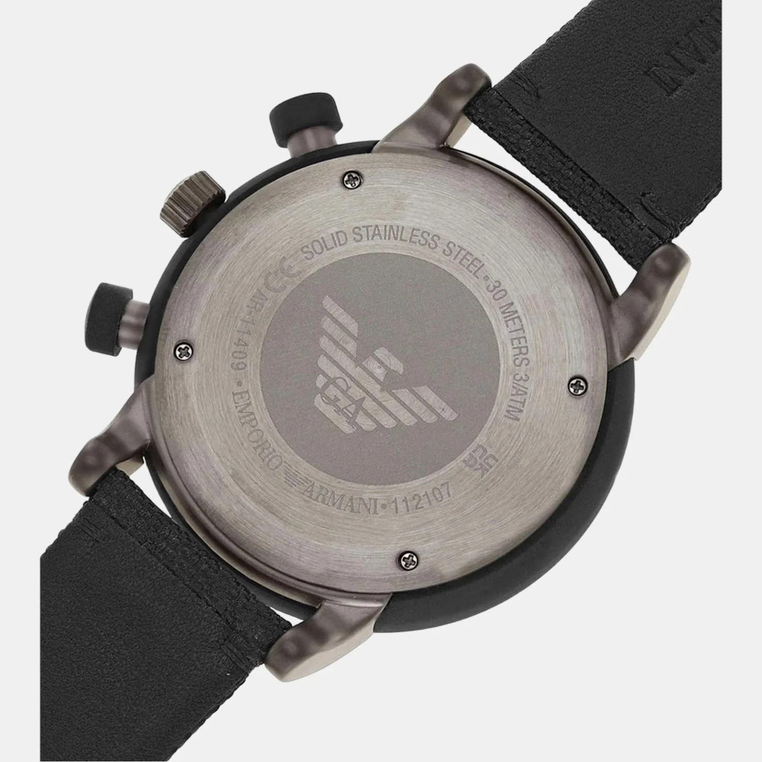 Men Quartz Grey Dial Chronograph Fabric Watch AR11409 - Image 6
