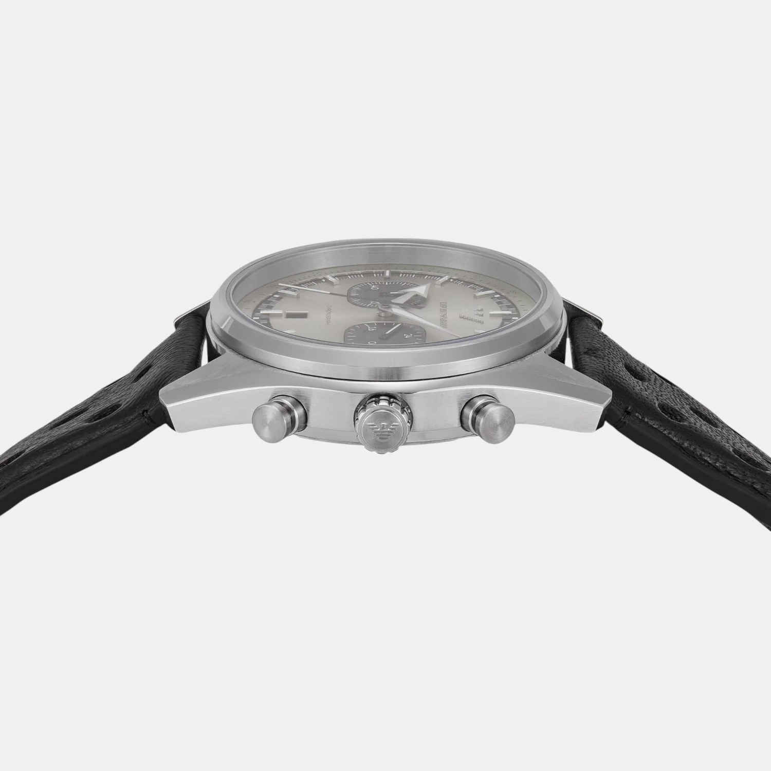 Men Quartz Two Tone Dial Chronograph Leather Watch AR11677 - Image 6