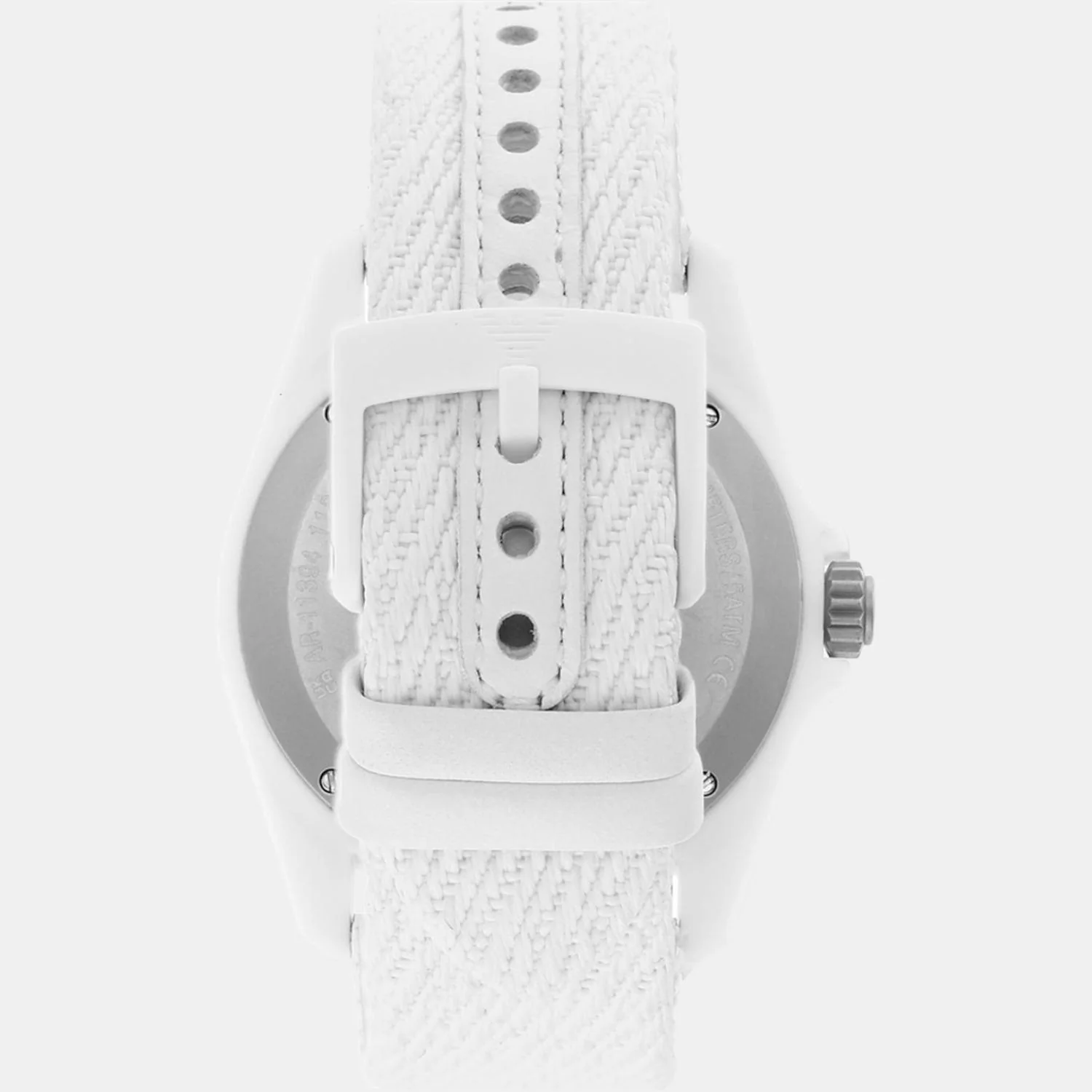 Men Quartz White Dial Analog Fabric Watch AR11394 - Image 2