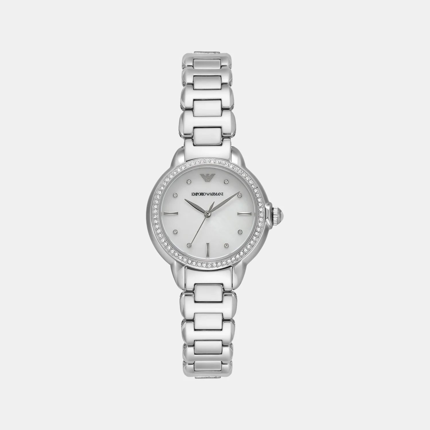 mia Women Quartz Mother Of Pearl Dial Analog Stainless Steel Watch AR11596