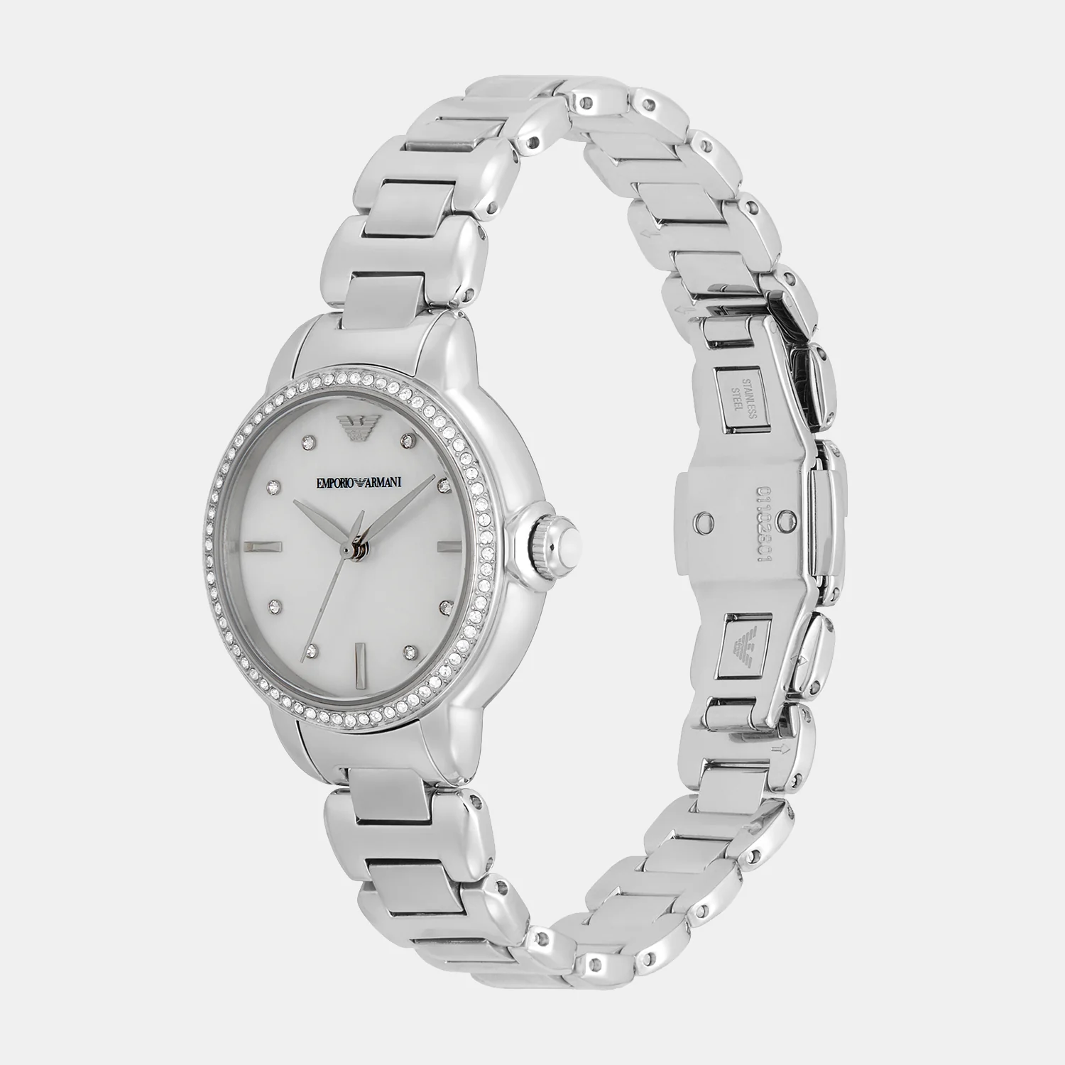 mia Women Quartz Mother Of Pearl Dial Analog Stainless Steel Watch AR11596 - Image 3