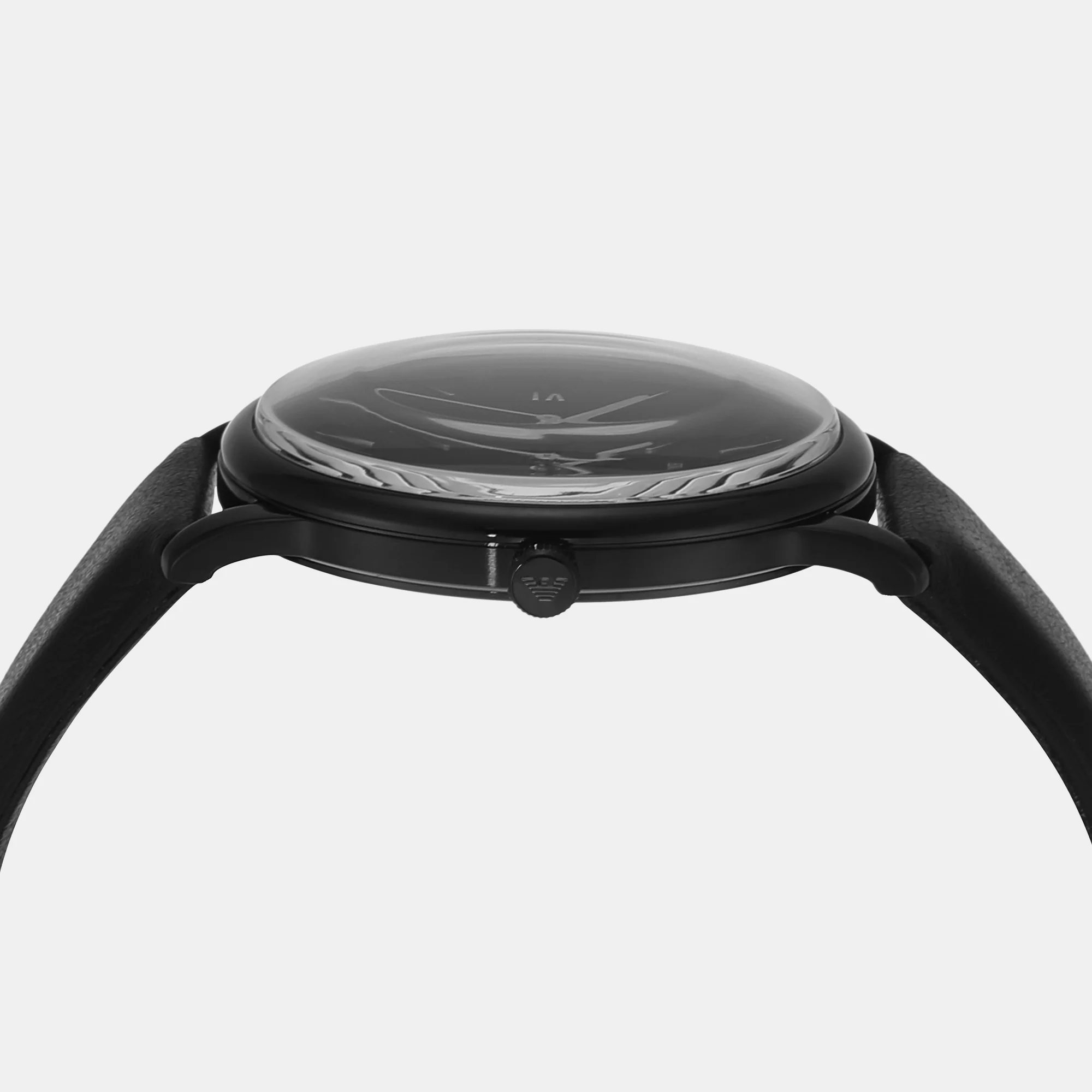 Minimalist Men Quartz Black Dial Analog Leather Watch AR11573 - Image 5